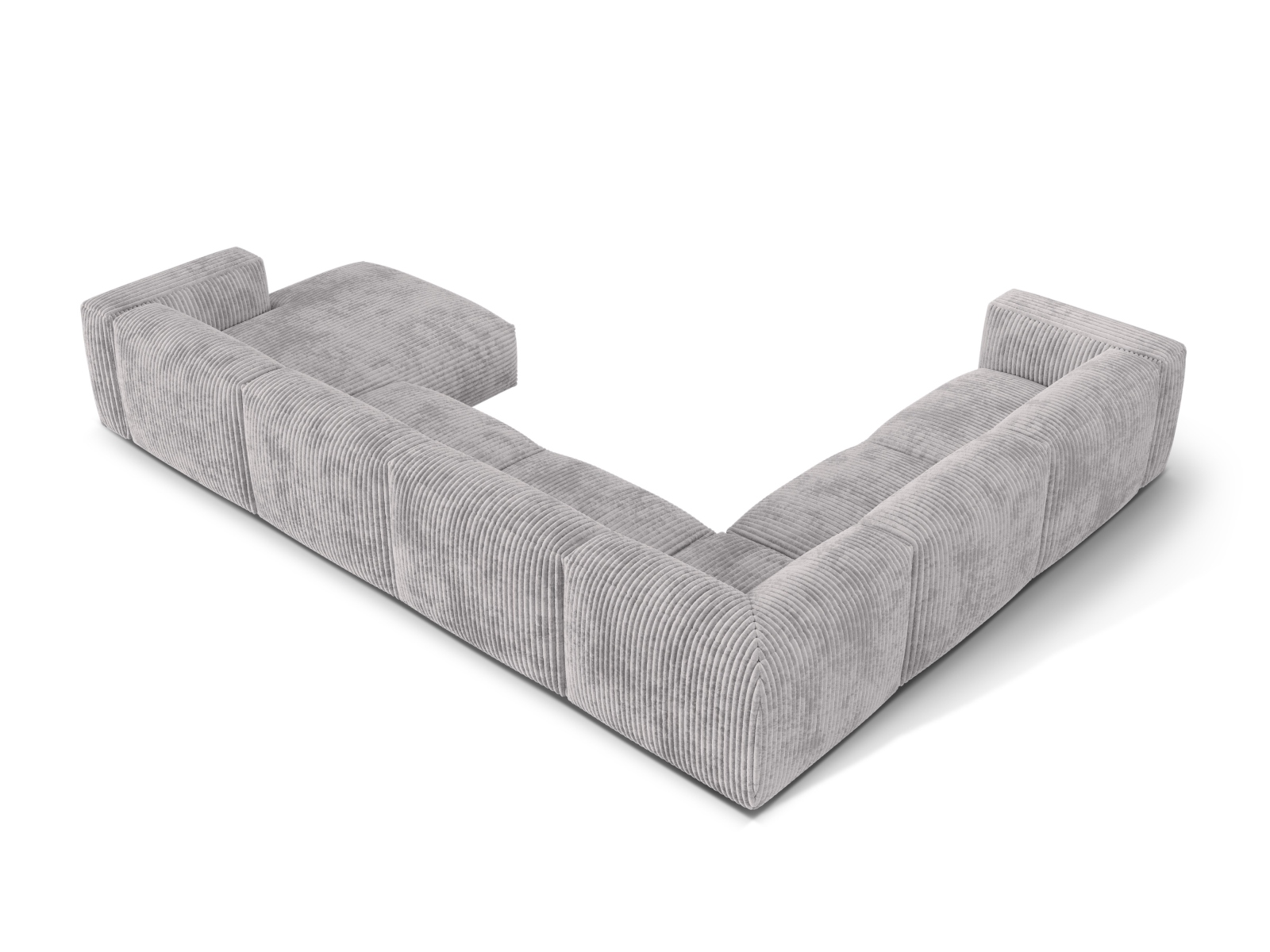 Modular Left Corner Sofa XL, "Martina", 6 Seats, 406x316x75