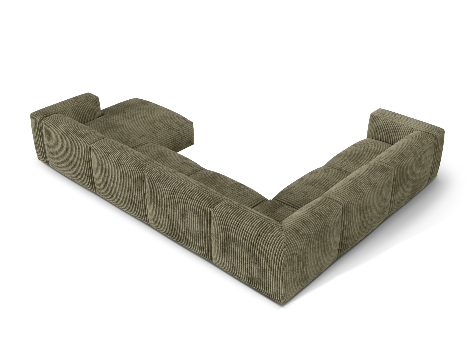 Modular Left Corner Sofa XL, "Martina", 6 Seats, 406x316x75
