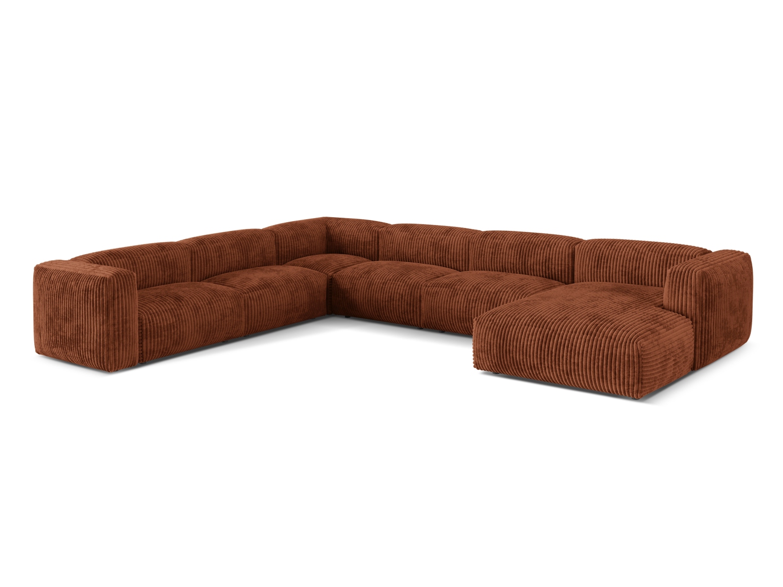 Modular Left Corner Sofa XL, "Martina", 6 Seats, 406x316x75