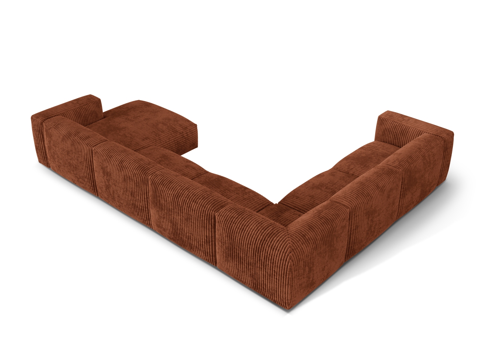 Modular Left Corner Sofa XL, "Martina", 6 Seats, 406x316x75