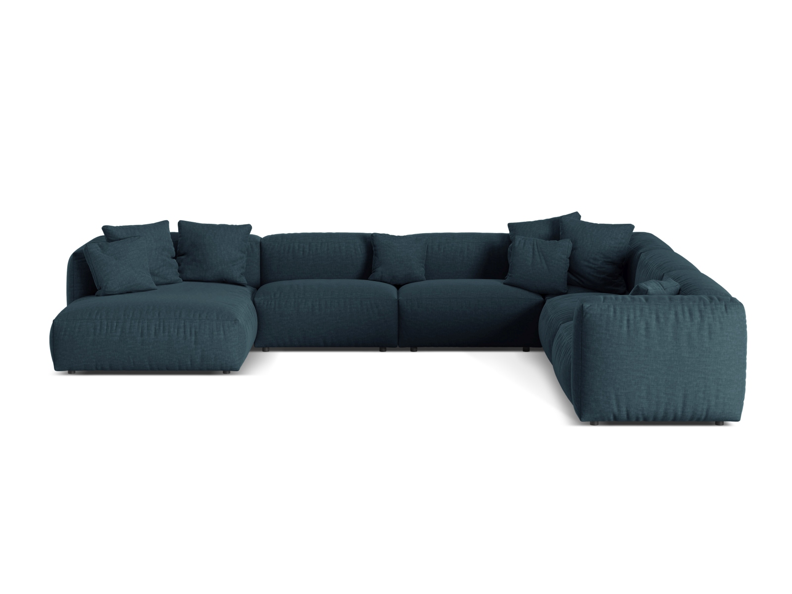 Modular Right Corner Sofa XL, "Martina", 6 Seats, 406x316x75