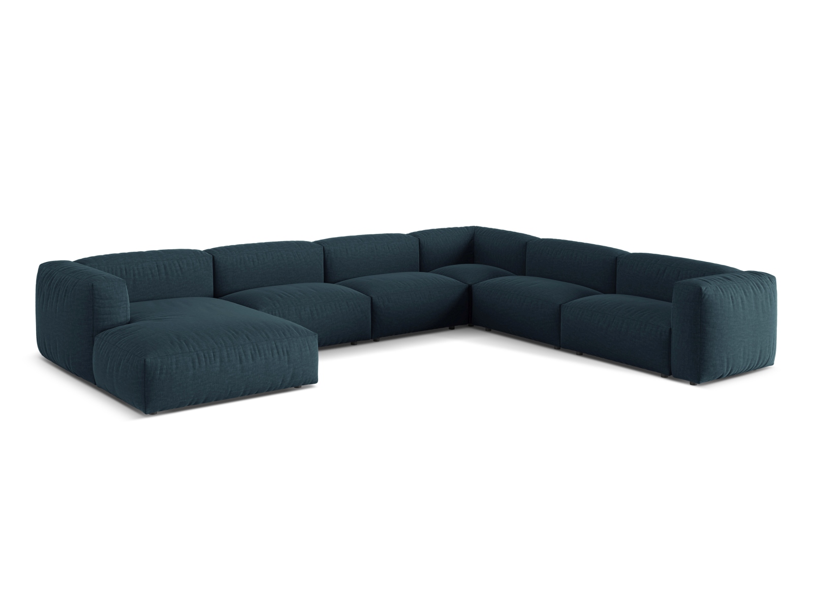 Modular Right Corner Sofa XL, "Martina", 6 Seats, 406x316x75