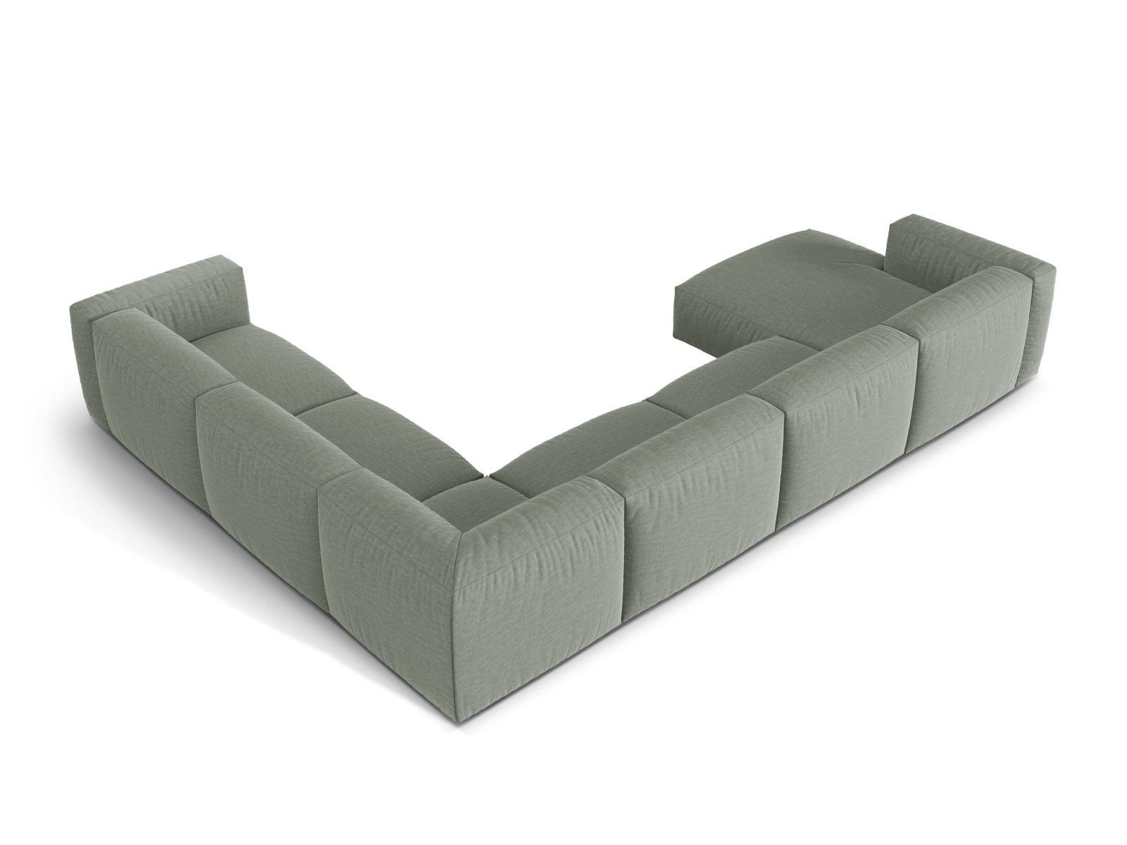 Modular Right Corner Sofa XL, "Martina", 6 Seats, 406x316x75