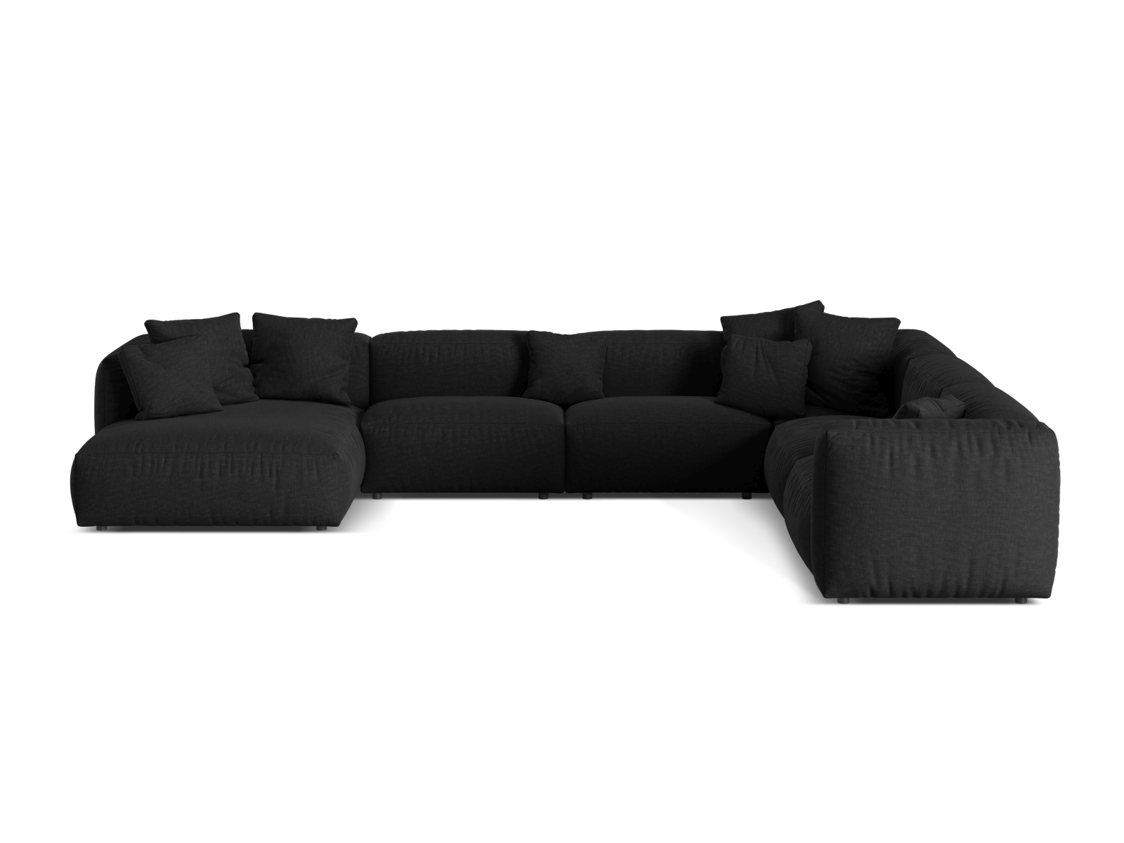 Modular Right Corner Sofa XL, "Martina", 6 Seats, 406x316x75