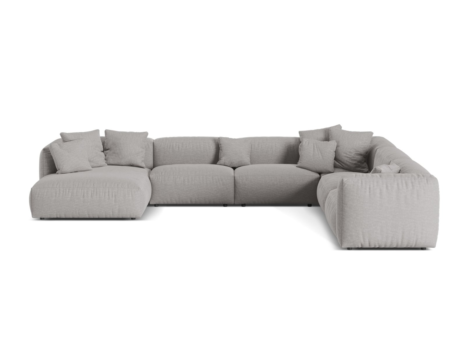 Modular Right Corner Sofa XL, "Martina", 6 Seats, 406x316x75