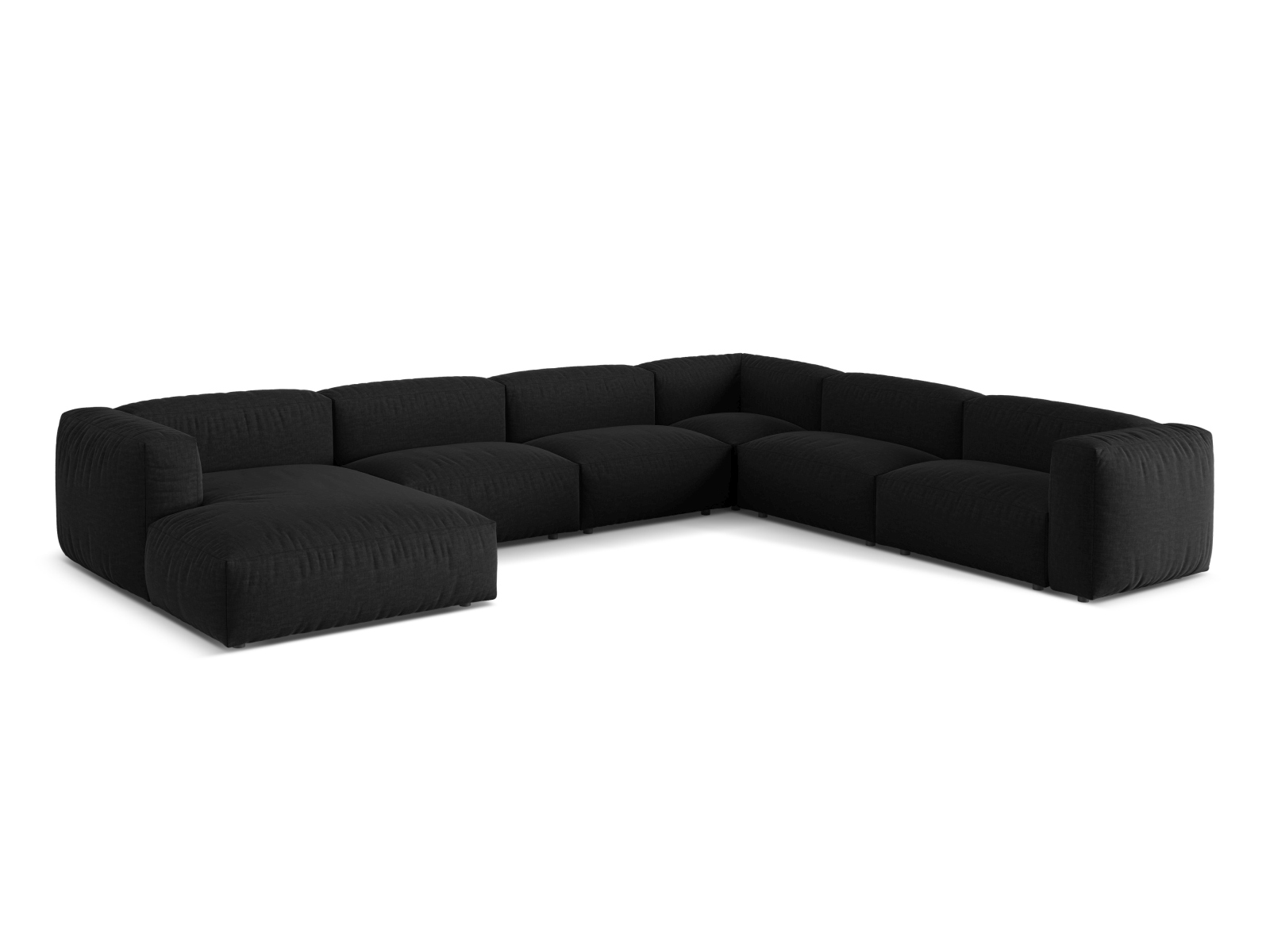 Modular Right Corner Sofa XL, "Martina", 6 Seats, 406x316x75