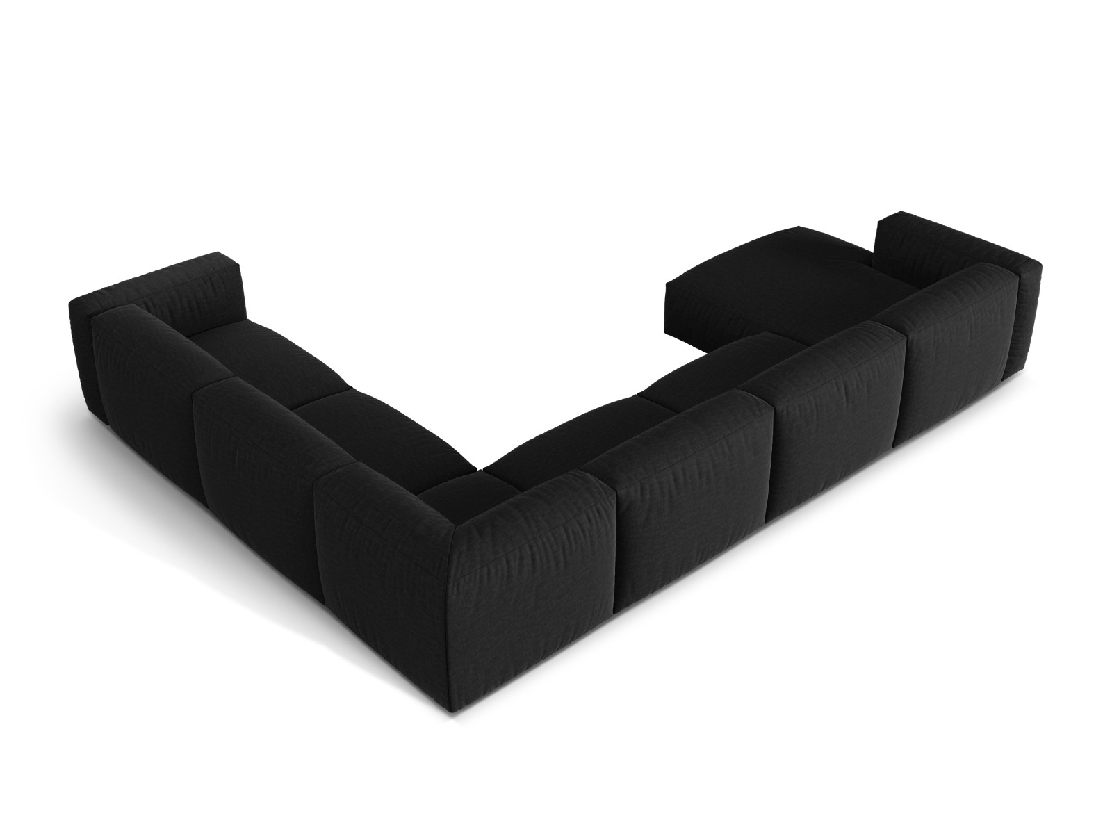 Modular Right Corner Sofa XL, "Martina", 6 Seats, 406x316x75
