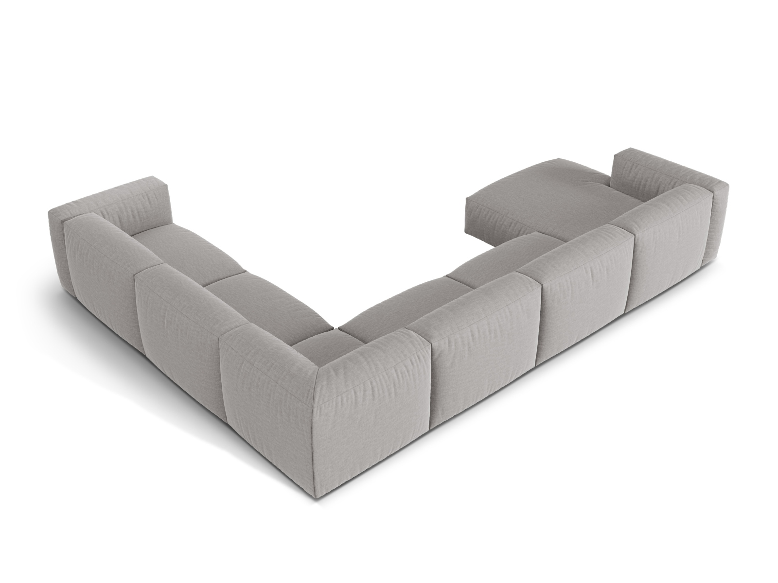 Modular Right Corner Sofa XL, "Martina", 6 Seats, 406x316x75