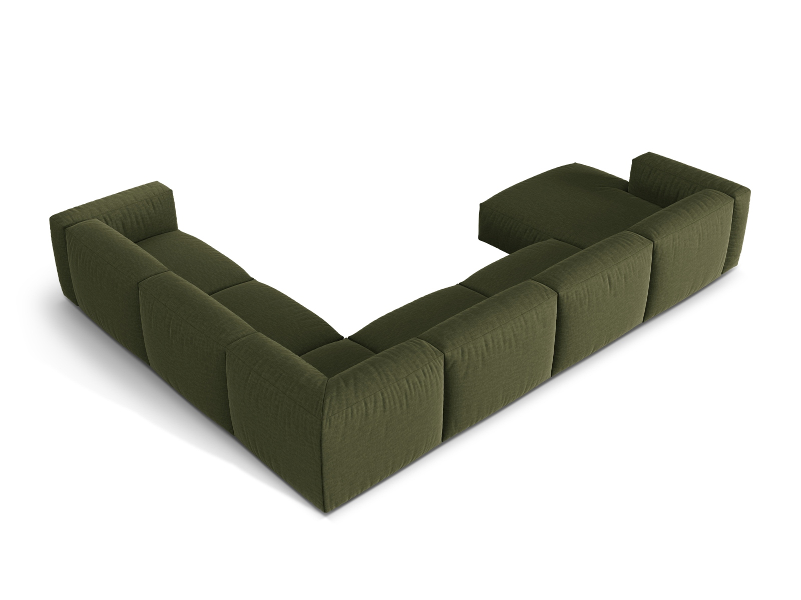 Modular Right Corner Sofa XL, "Martina", 6 Seats, 406x316x75