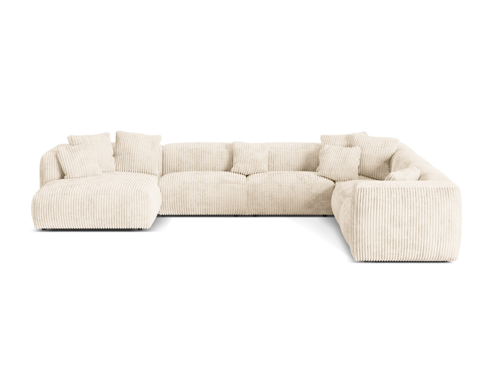 Modular Right Corner Sofa XL, "Martina", 6 Seats, 406x316x75