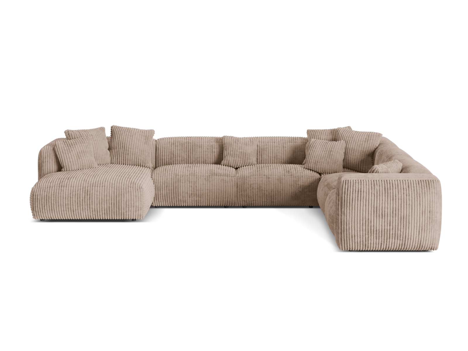 Modular Right Corner Sofa XL, "Martina", 6 Seats, 406x316x75