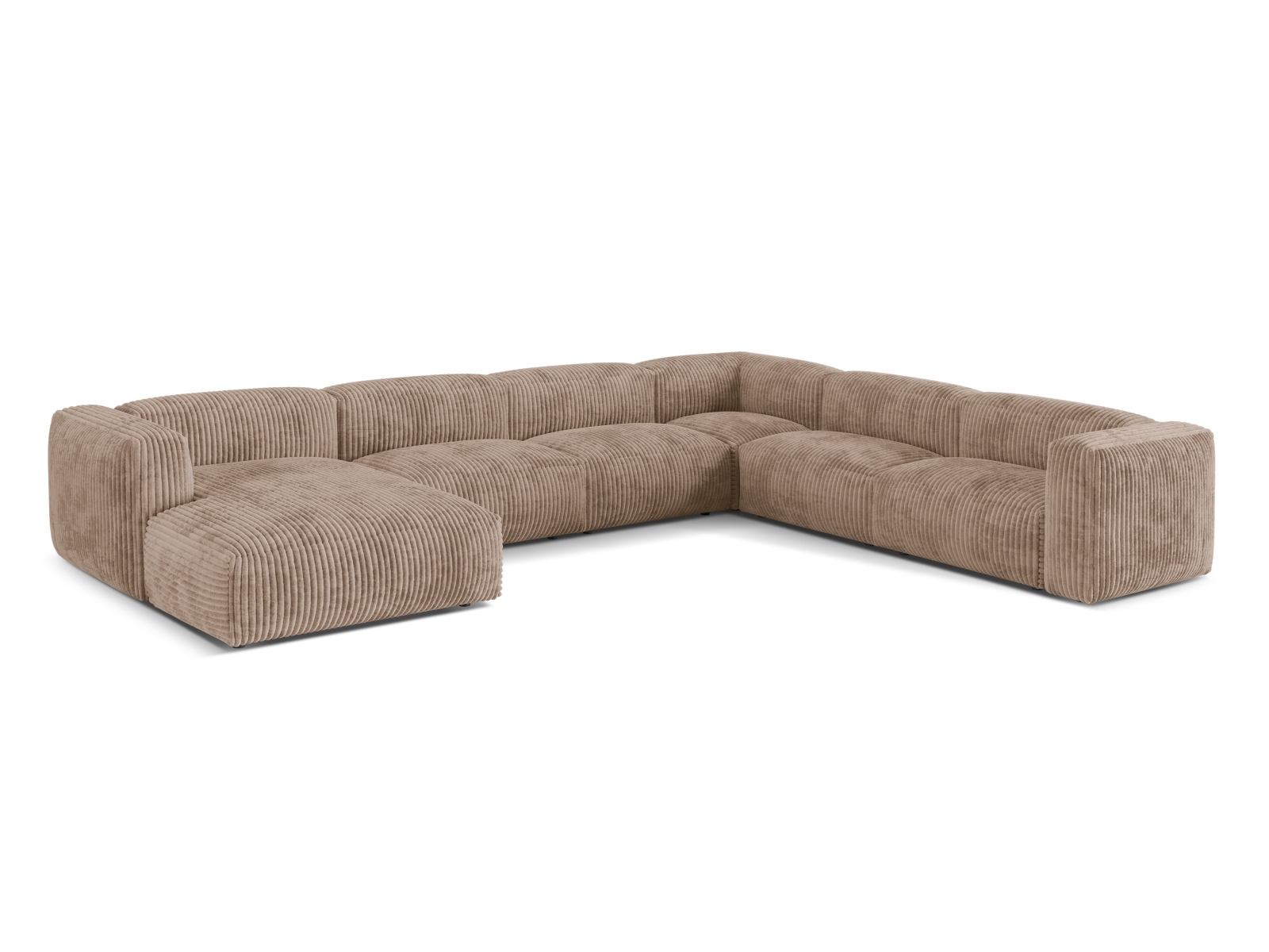 Modular Right Corner Sofa XL, "Martina", 6 Seats, 406x316x75