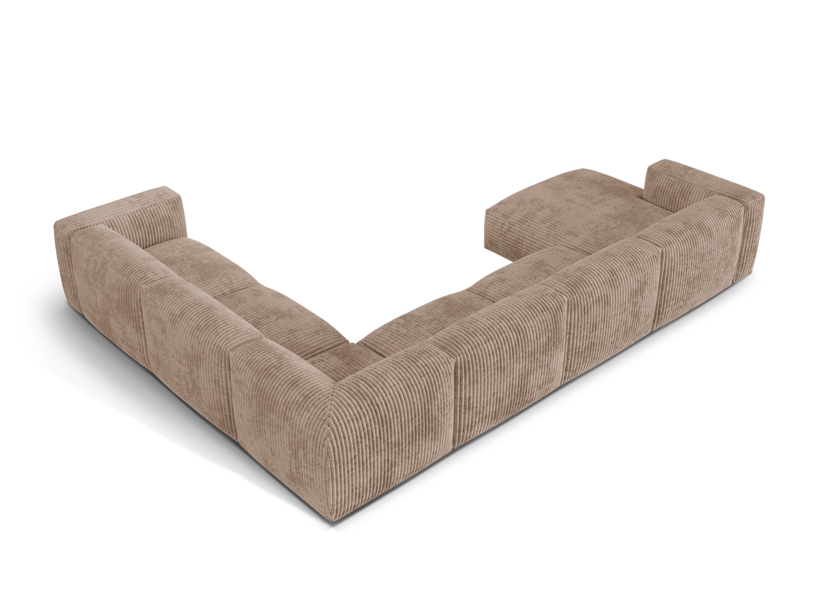 Modular Right Corner Sofa XL, "Martina", 6 Seats, 406x316x75