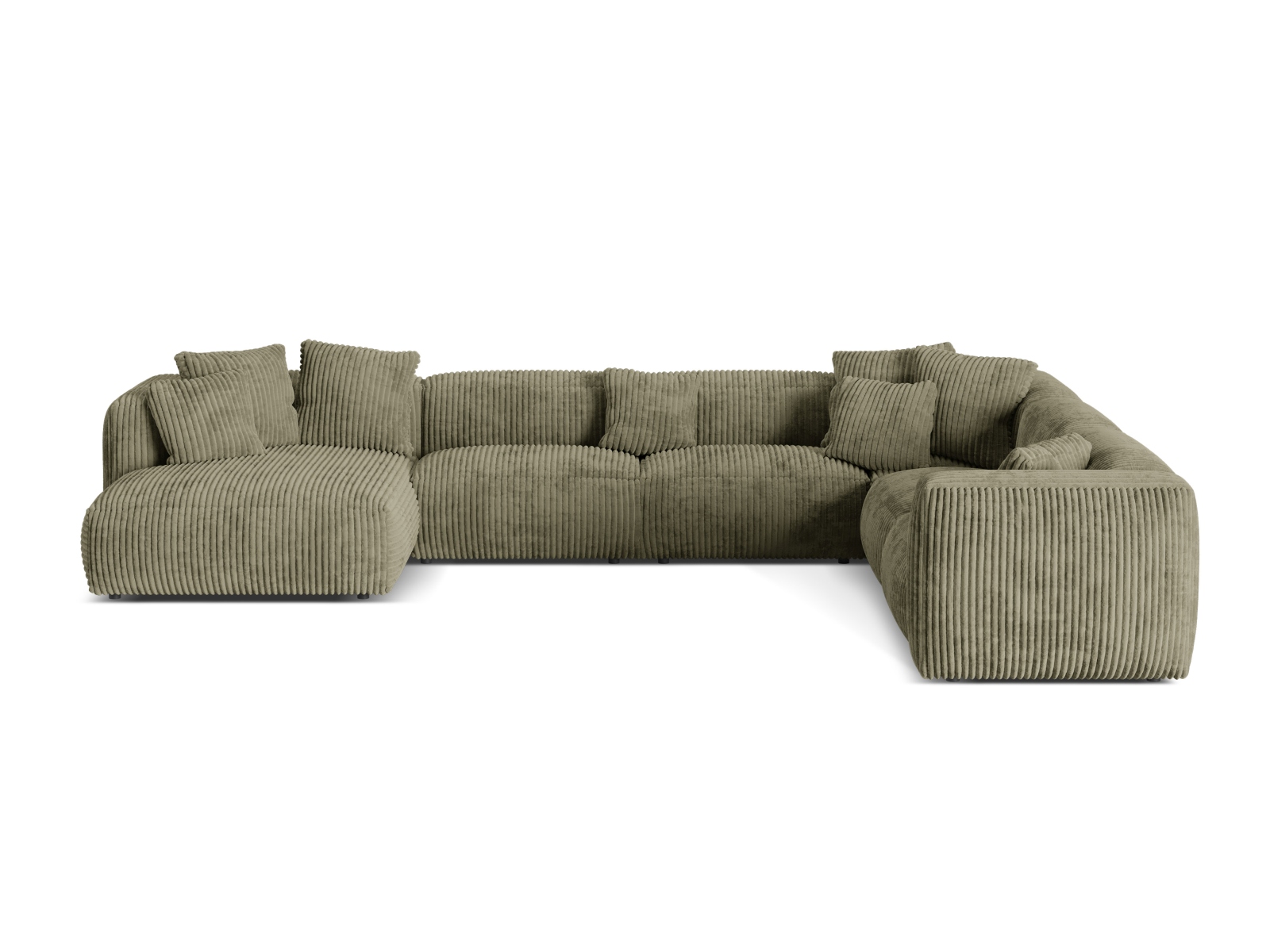 Modular Right Corner Sofa XL, "Martina", 6 Seats, 406x316x75