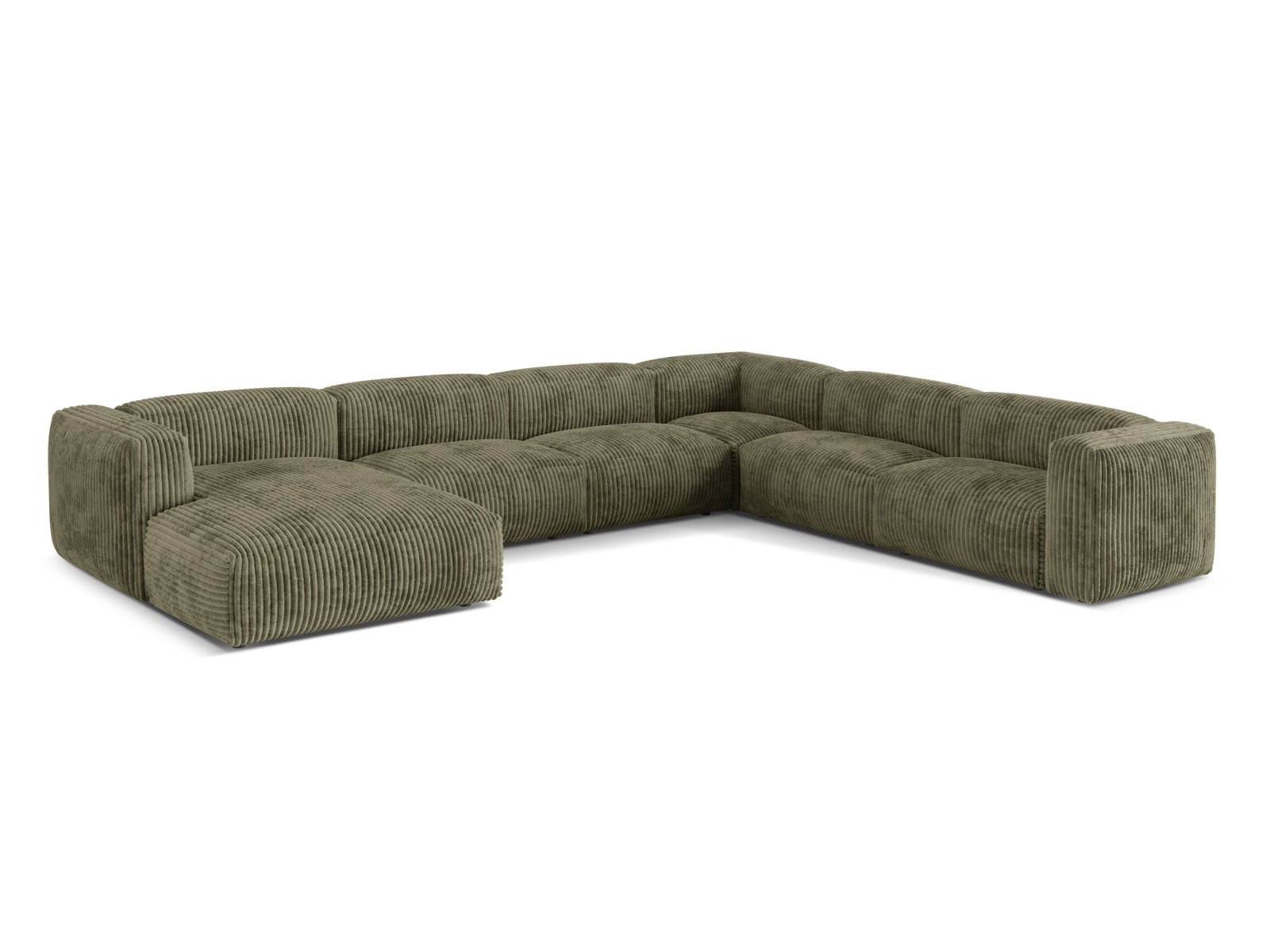 Modular Right Corner Sofa XL, "Martina", 6 Seats, 406x316x75