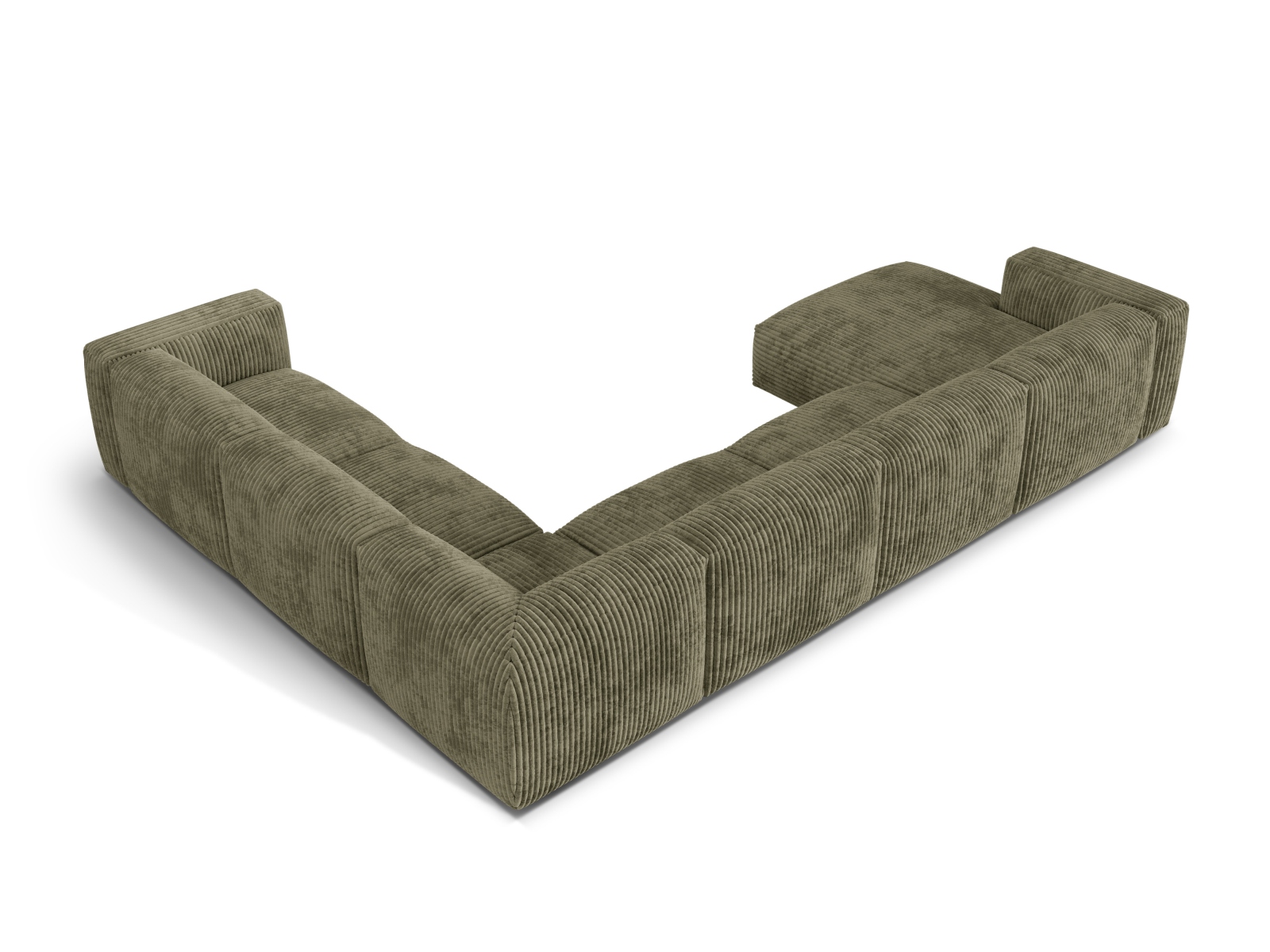 Modular Right Corner Sofa XL, "Martina", 6 Seats, 406x316x75