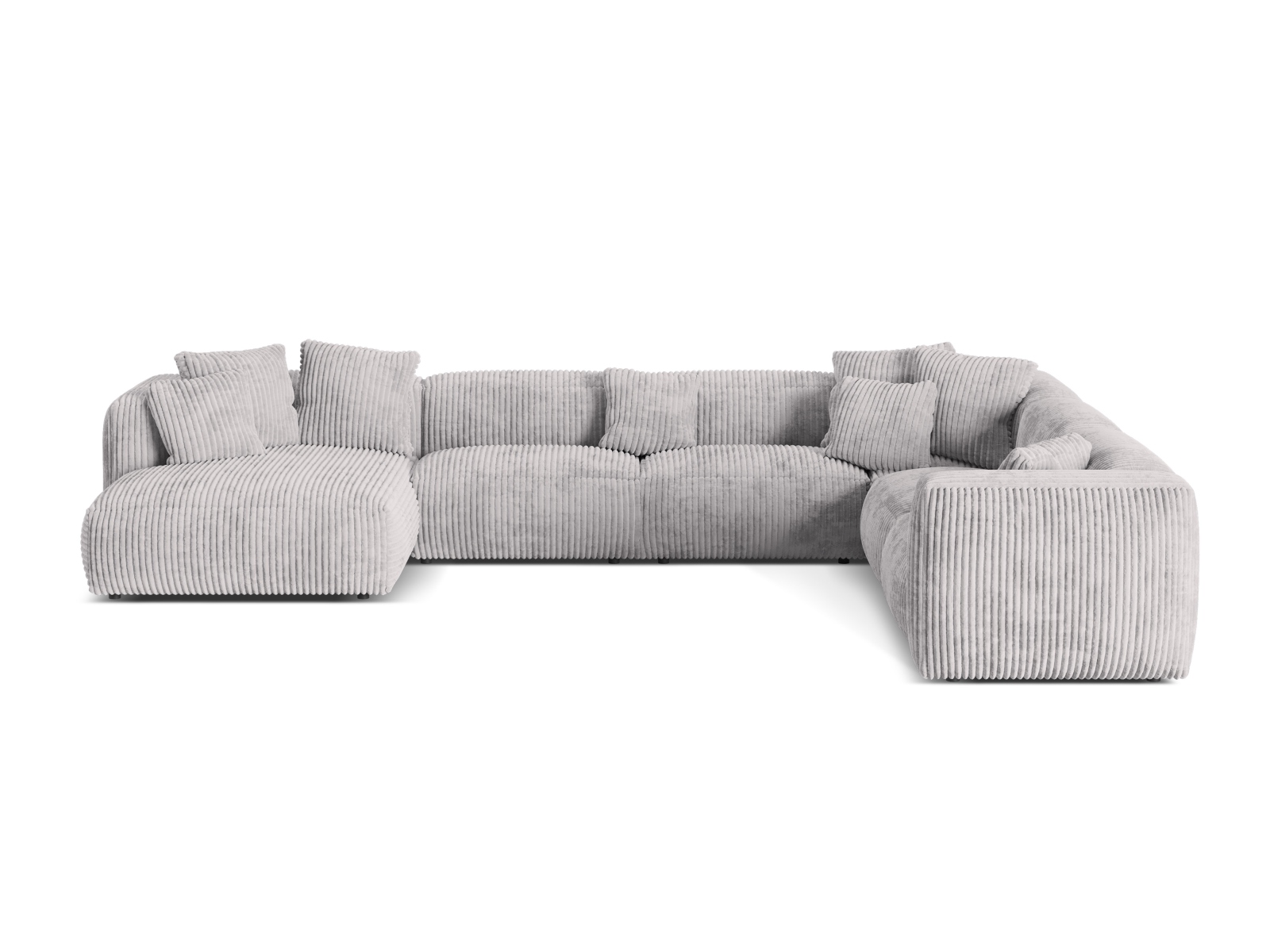 Modular Right Corner Sofa XL, "Martina", 6 Seats, 406x316x75
