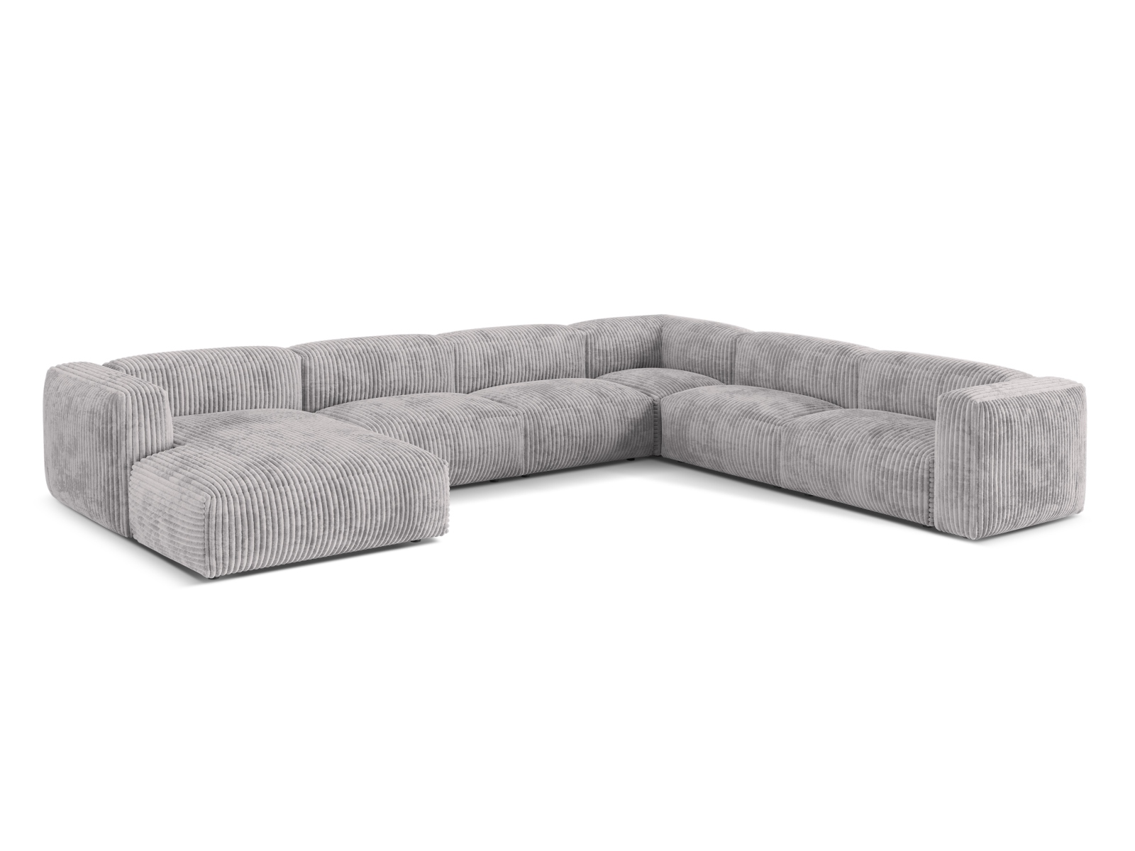 Modular Right Corner Sofa XL, "Martina", 6 Seats, 406x316x75