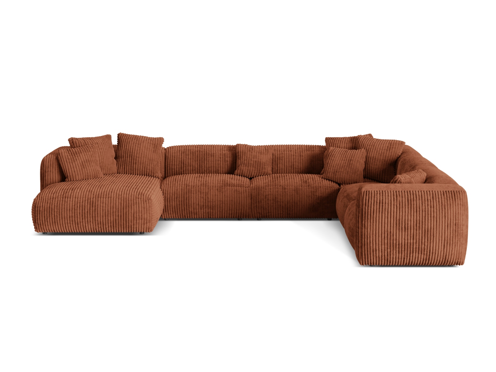 Modular Right Corner Sofa XL, "Martina", 6 Seats, 406x316x75