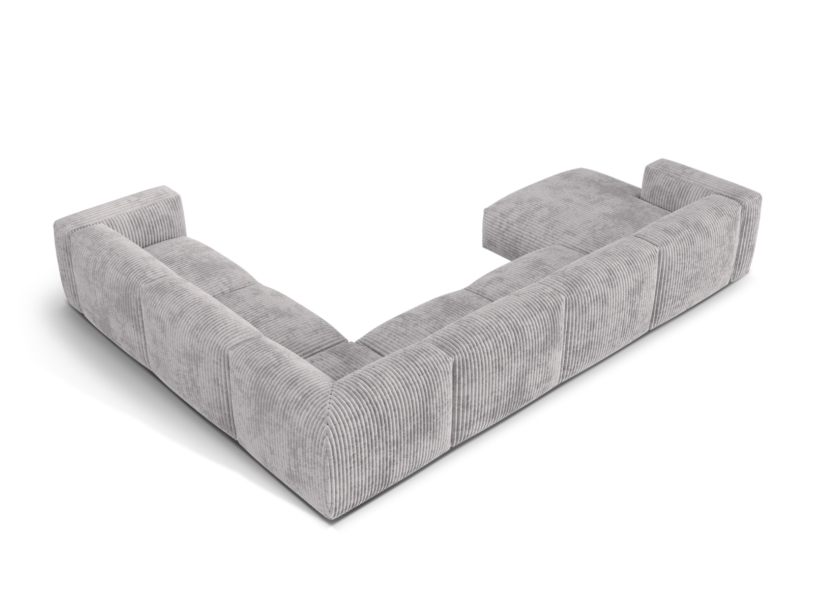 Modular Right Corner Sofa XL, "Martina", 6 Seats, 406x316x75