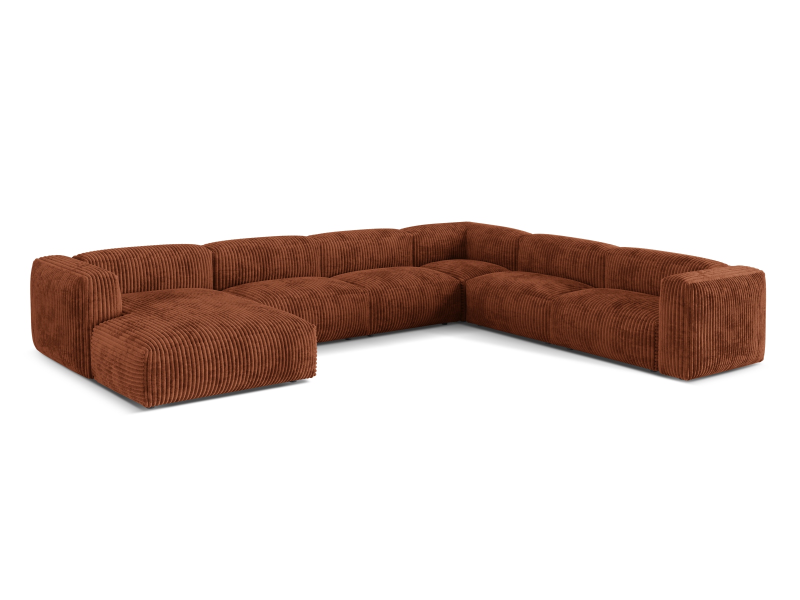 Modular Right Corner Sofa XL, "Martina", 6 Seats, 406x316x75
