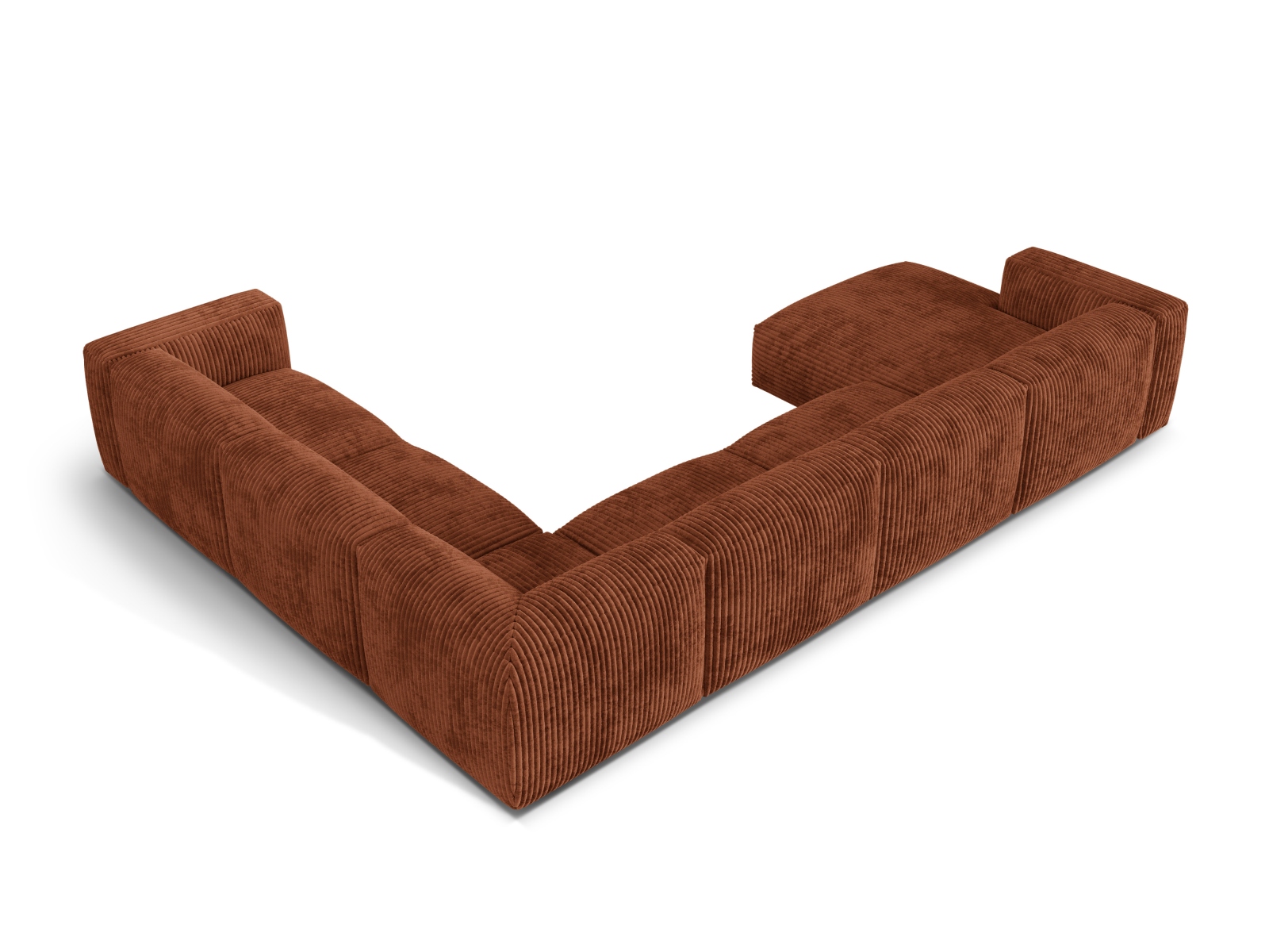 Modular Right Corner Sofa XL, "Martina", 6 Seats, 406x316x75