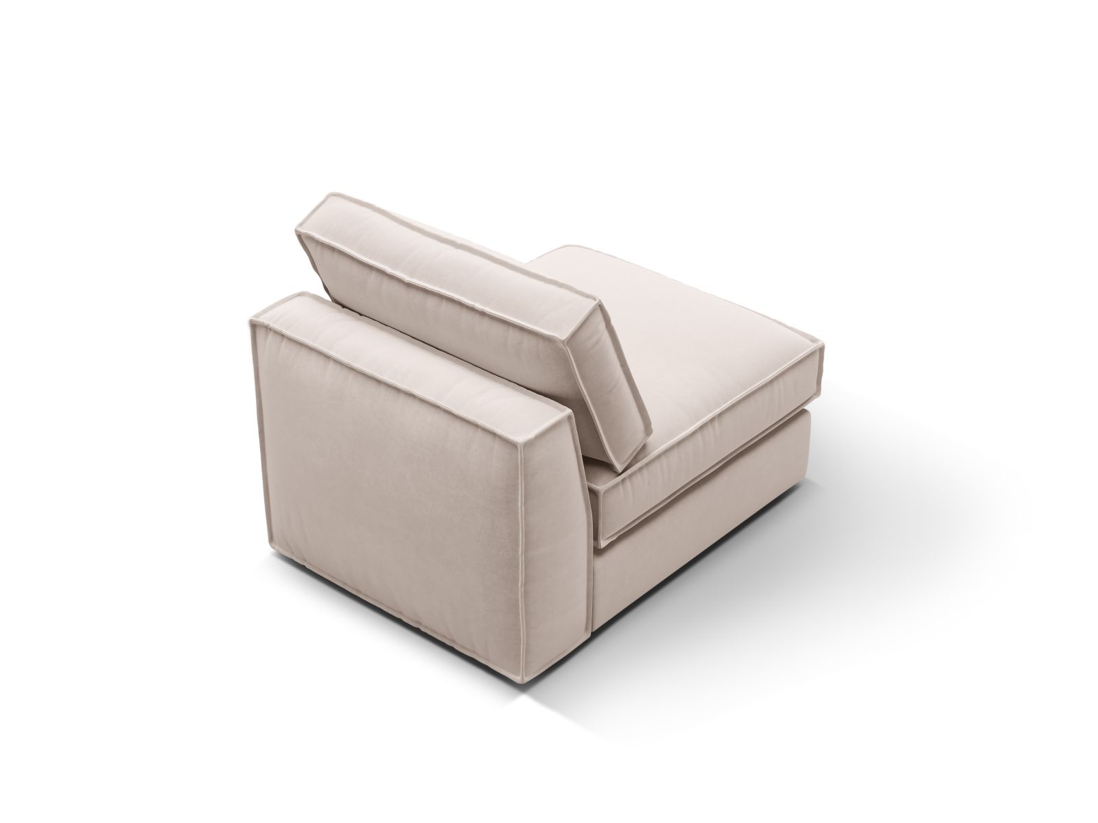 Velvet Modul Armless, "Pola", 1 Seat, 80x103x88