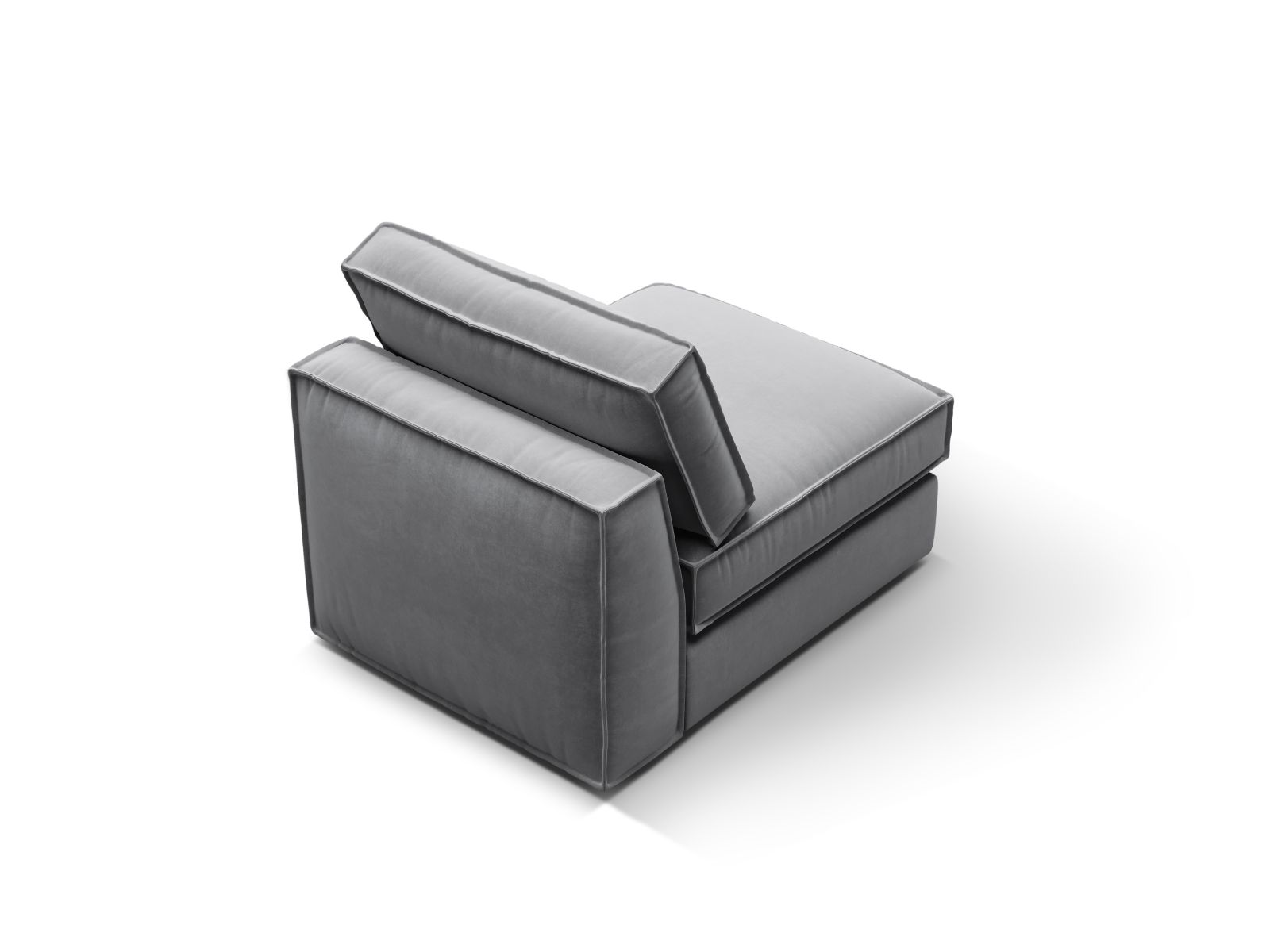 Velvet Modul Armless, "Pola", 1 Seat, 80x103x88