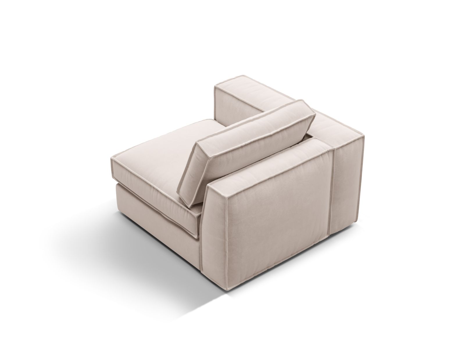 Velvet Modul Left, "Pola", 1 Seat, 103x103x88