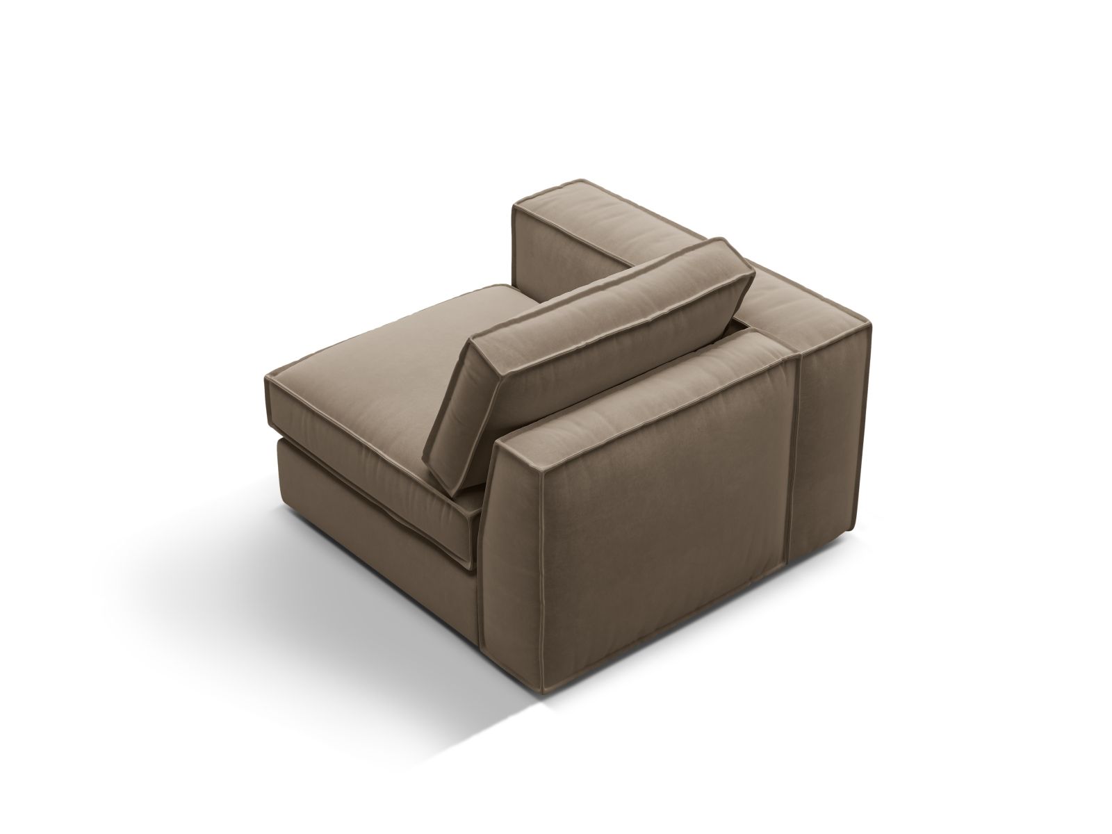 Velvet Modul Left, "Pola", 1 Seat, 103x103x88