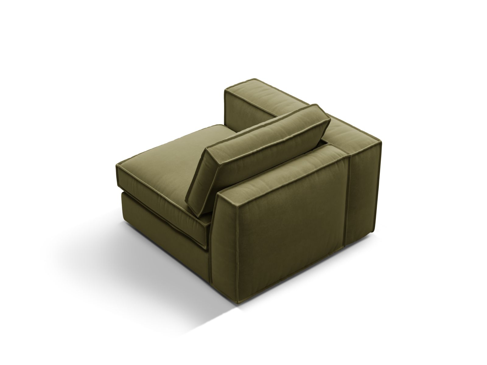 Velvet Modul Left, "Pola", 1 Seat, 103x103x88