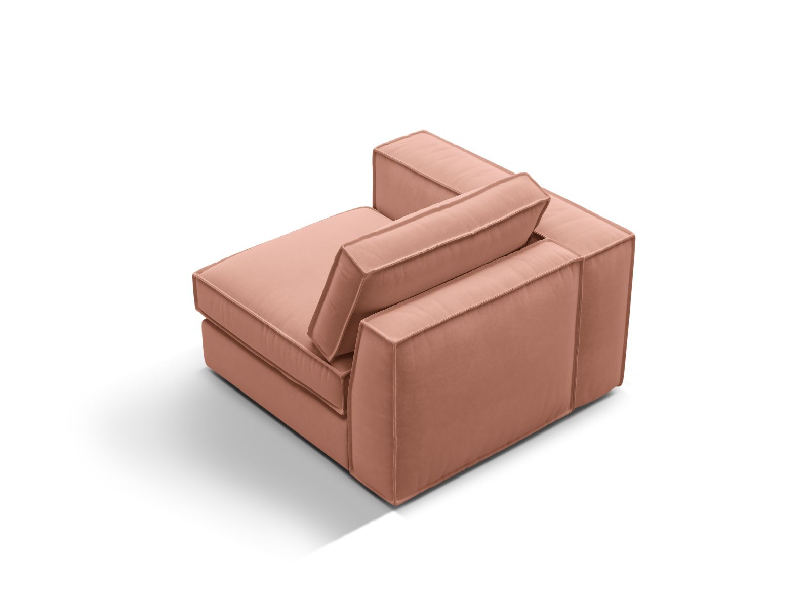 Velvet Modul Left, "Pola", 1 Seat, 103x103x88