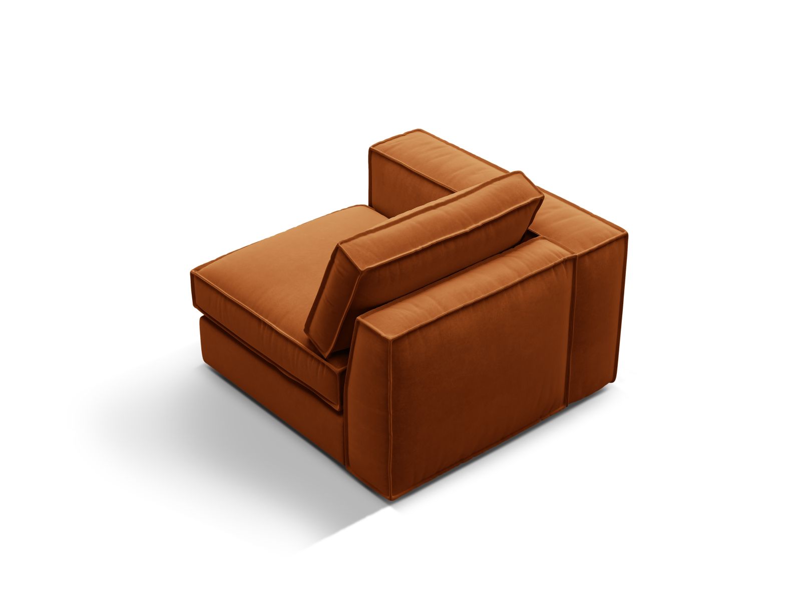 Velvet Modul Left, "Pola", 1 Seat, 103x103x88