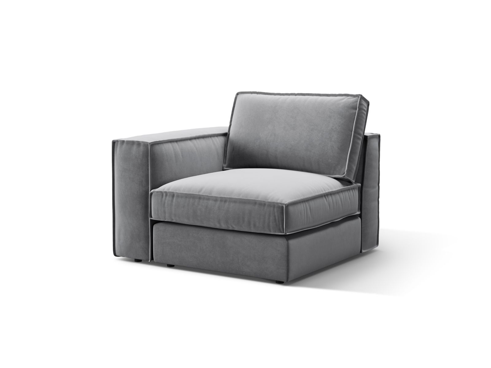 Velvet Modul Left, "Pola", 1 Seat, 103x103x88