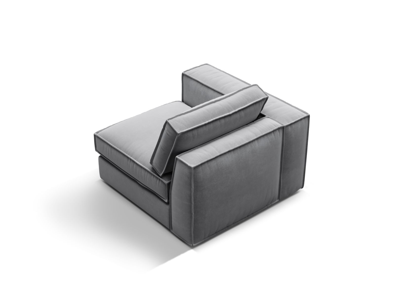 Velvet Modul Left, "Pola", 1 Seat, 103x103x88