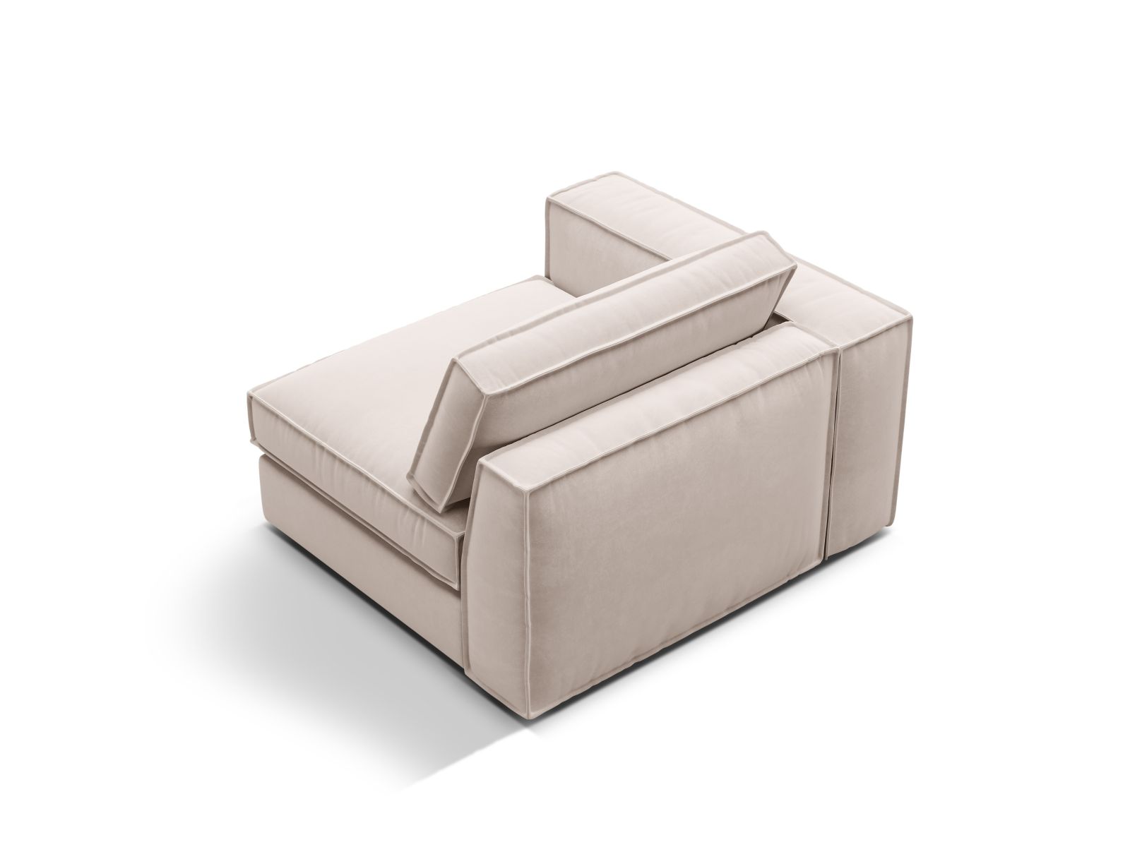 Velvet Modul Left, "Pola", 1 Seat, 118x103x88