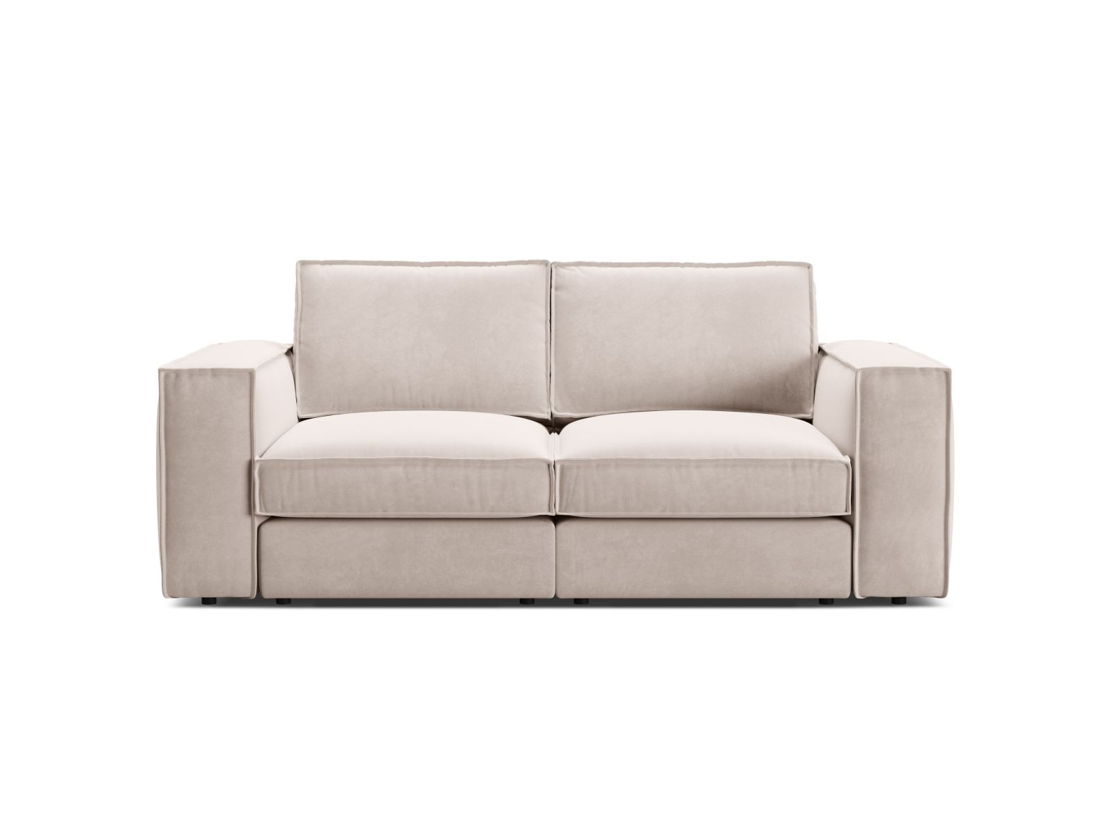 Velvet Modular Sofa, "Pola", 2 Seats, 206x103x88