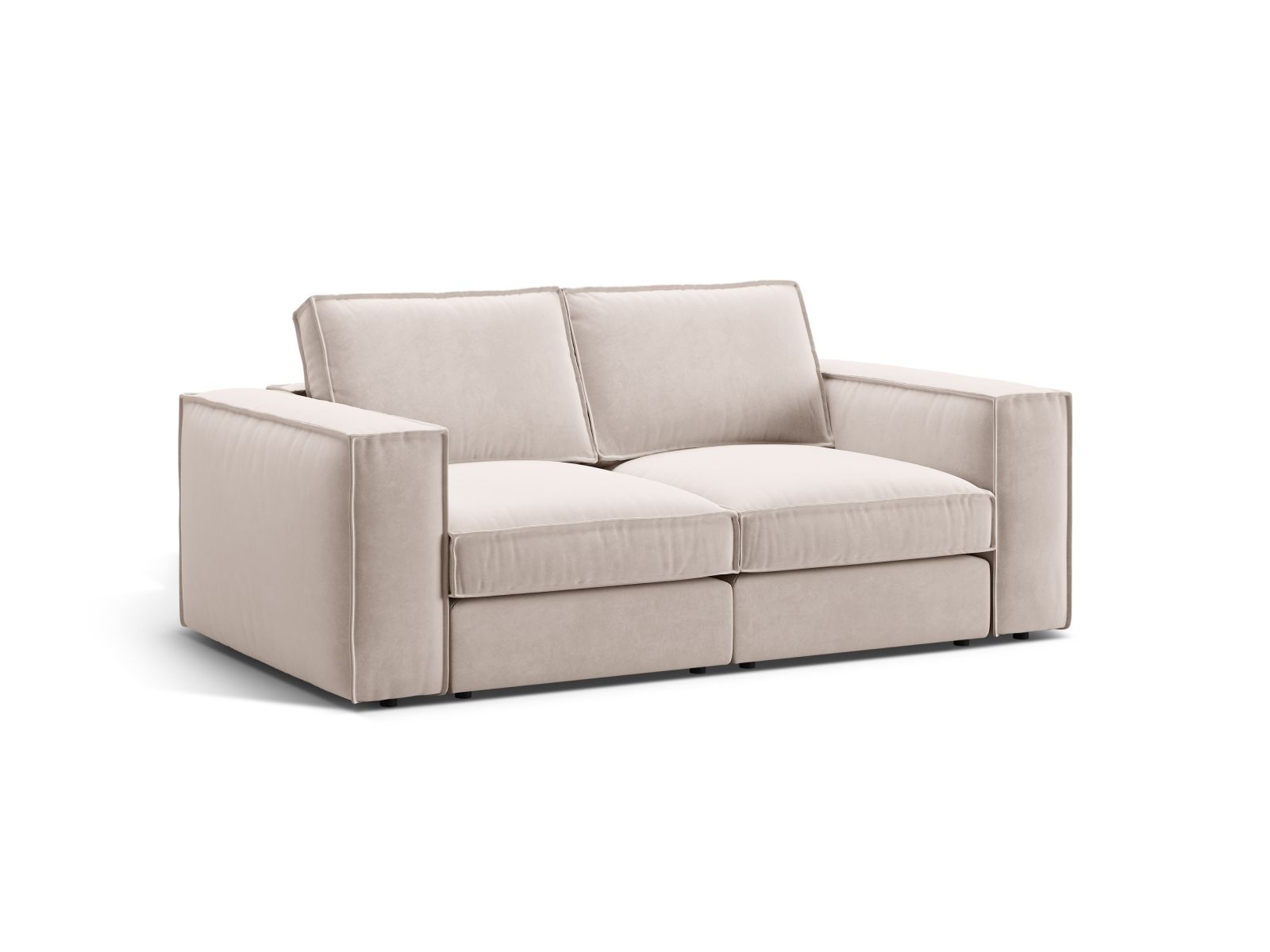 Velvet Modular Sofa, "Pola", 2 Seats, 206x103x88