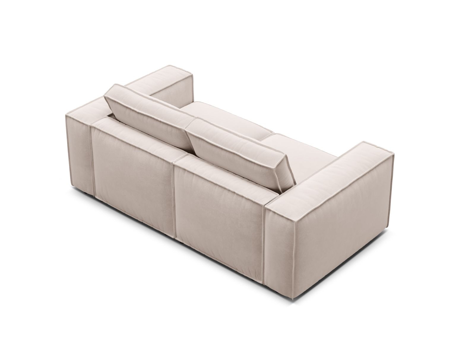 Velvet Modular Sofa, "Pola", 2 Seats, 206x103x88