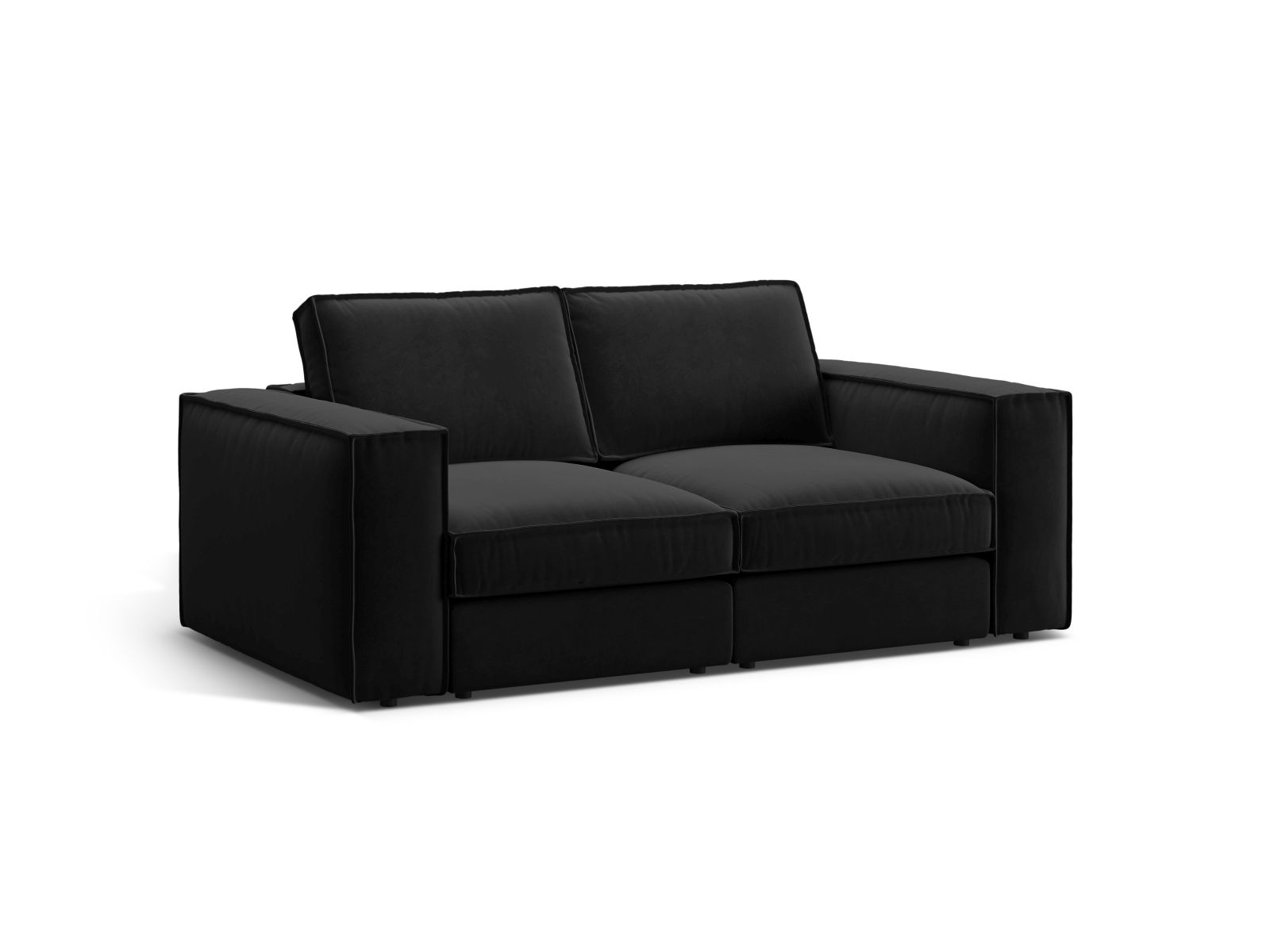 Velvet Modular Sofa, "Pola", 2 Seats, 206x103x88