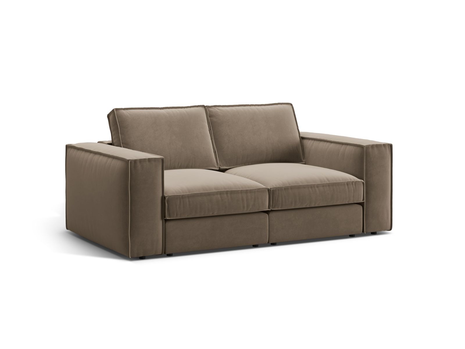 Velvet Modular Sofa, "Pola", 2 Seats, 206x103x88