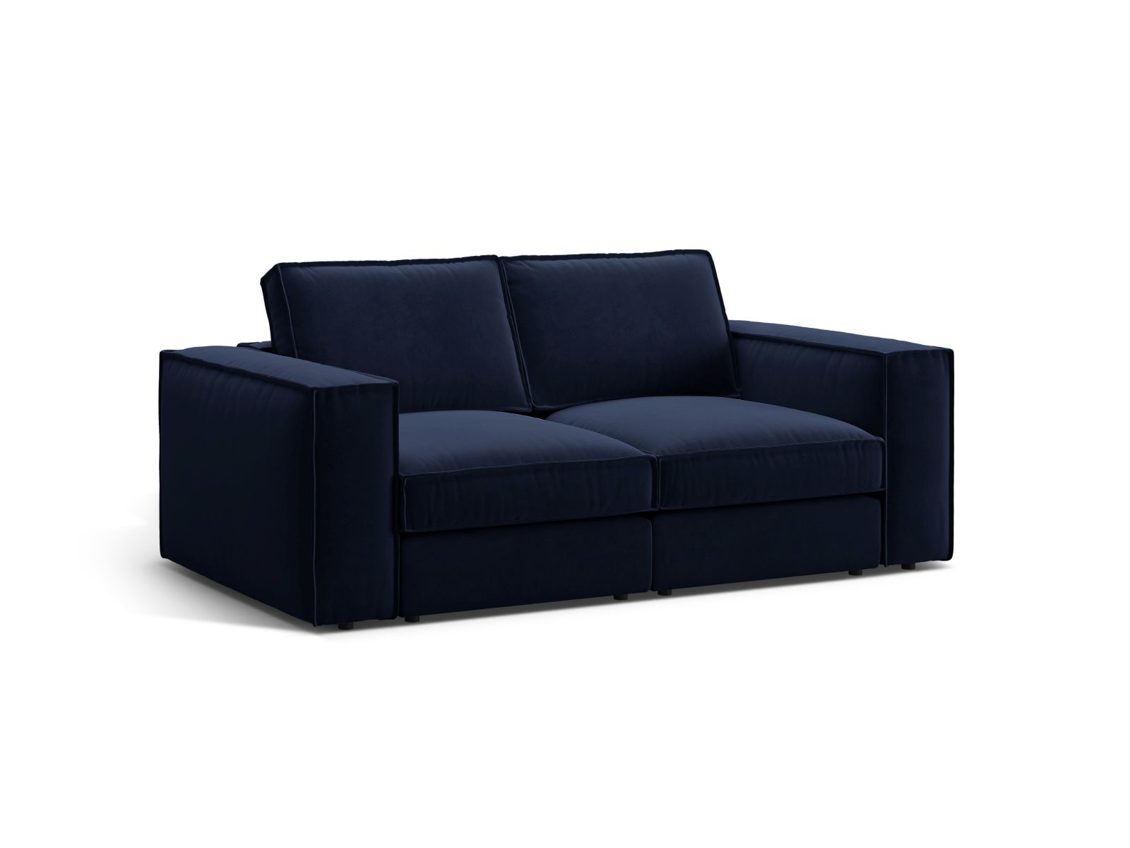 Velvet Modular Sofa, "Pola", 2 Seats, 206x103x88