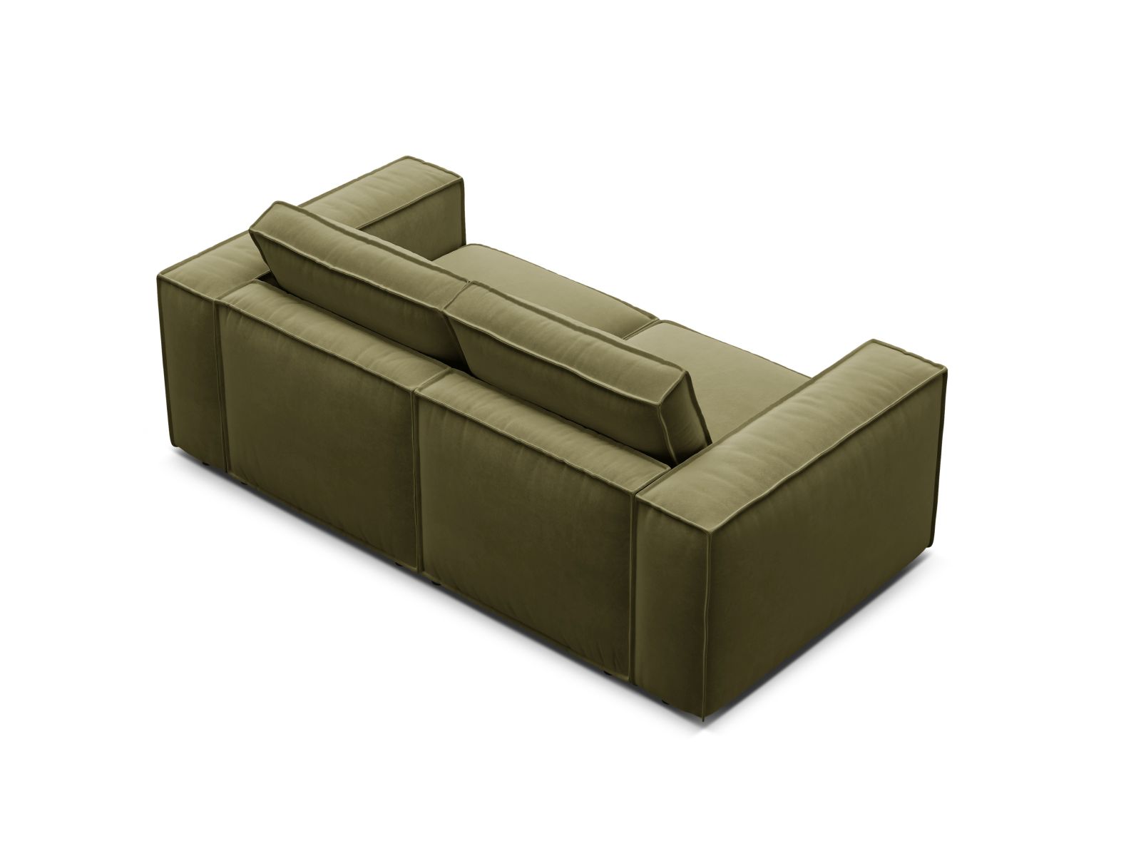 Velvet Modular Sofa, "Pola", 2 Seats, 206x103x88