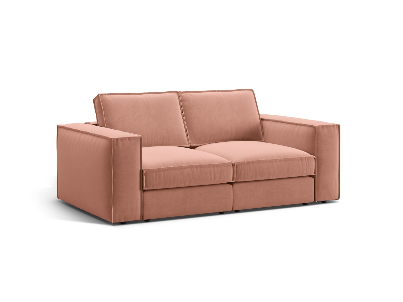 Velvet Modular Sofa, "Pola", 2 Seats, 206x103x88