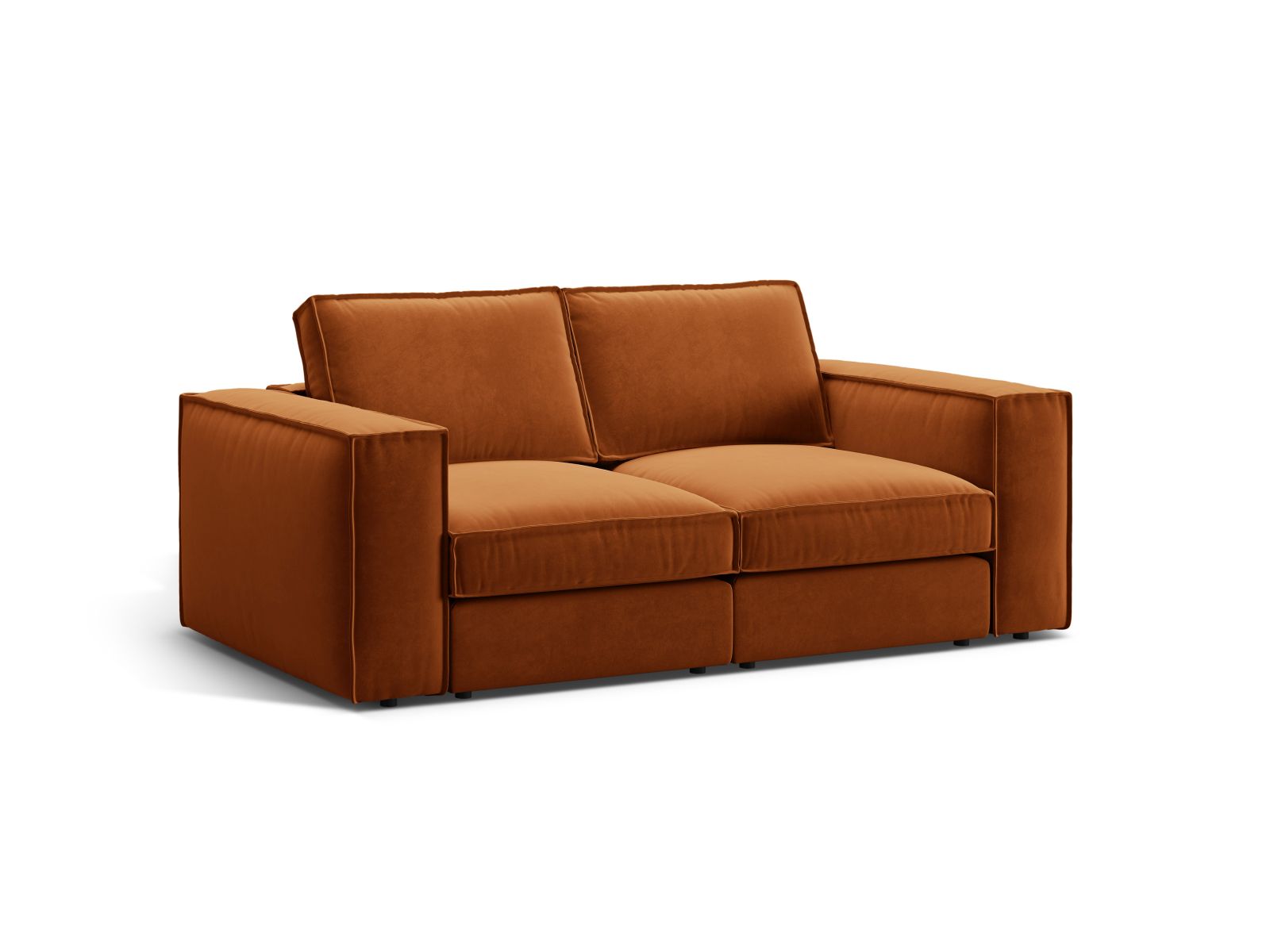 Velvet Modular Sofa, "Pola", 2 Seats, 206x103x88