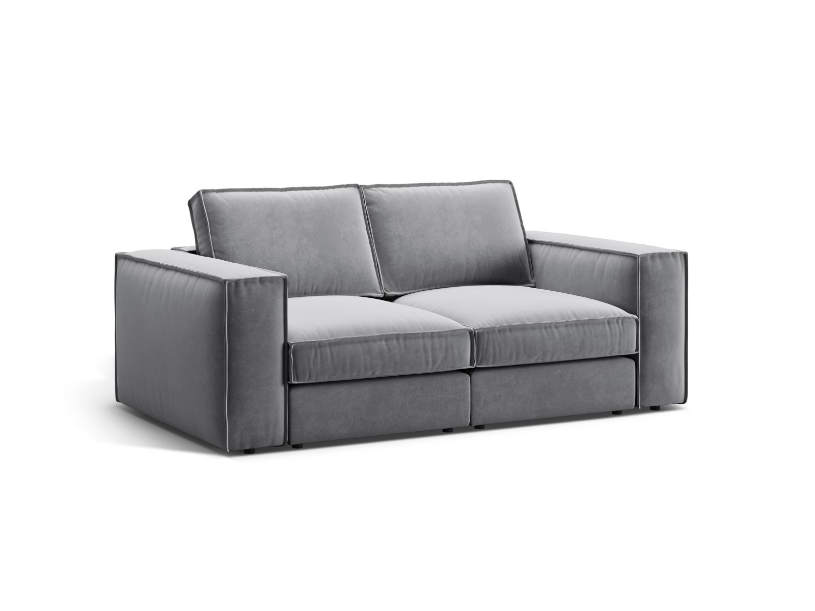 Velvet Modular Sofa, "Pola", 2 Seats, 206x103x88