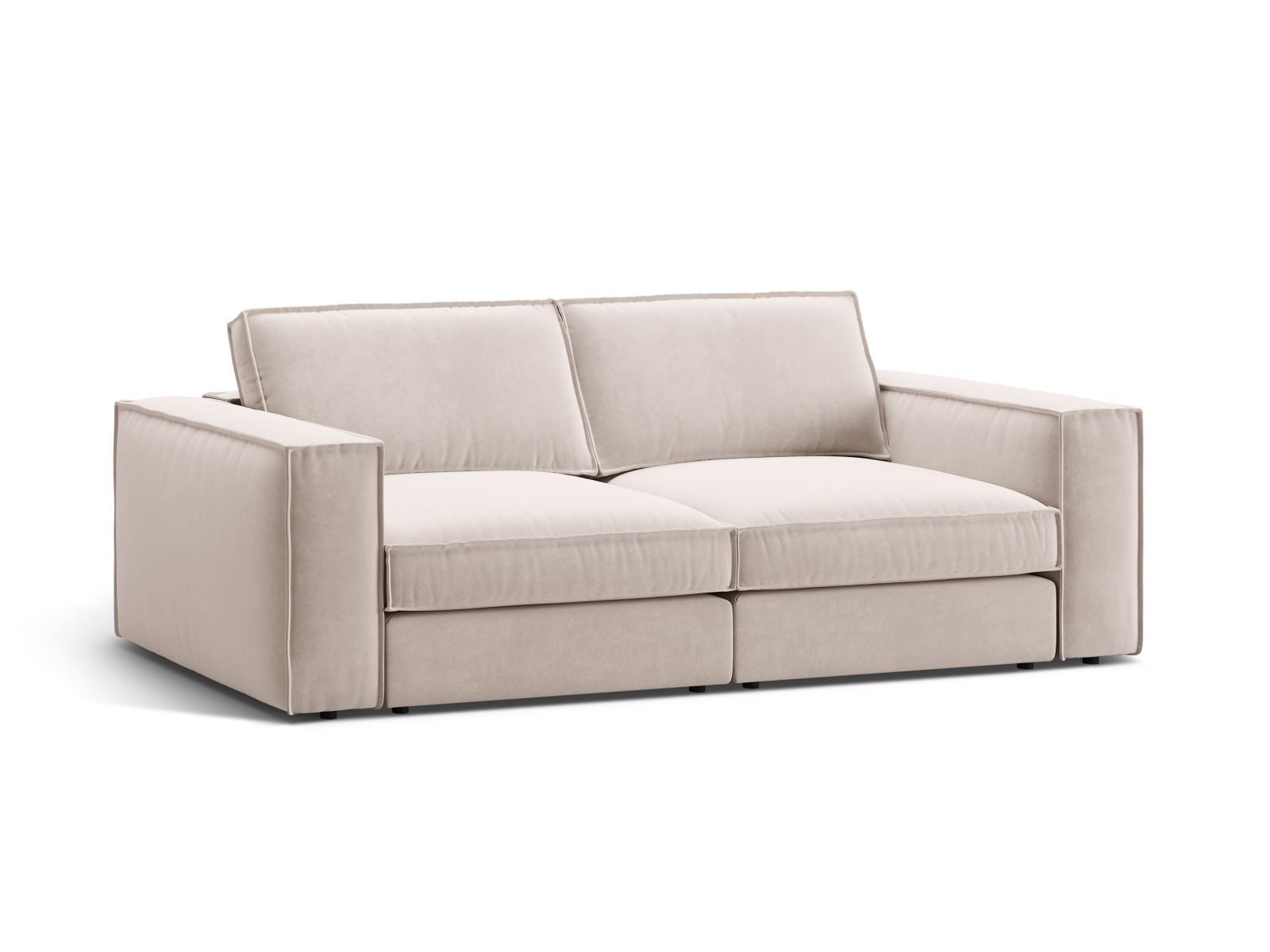 Velvet Modular Sofa, "Pola", 3 Seats, 236x103x88