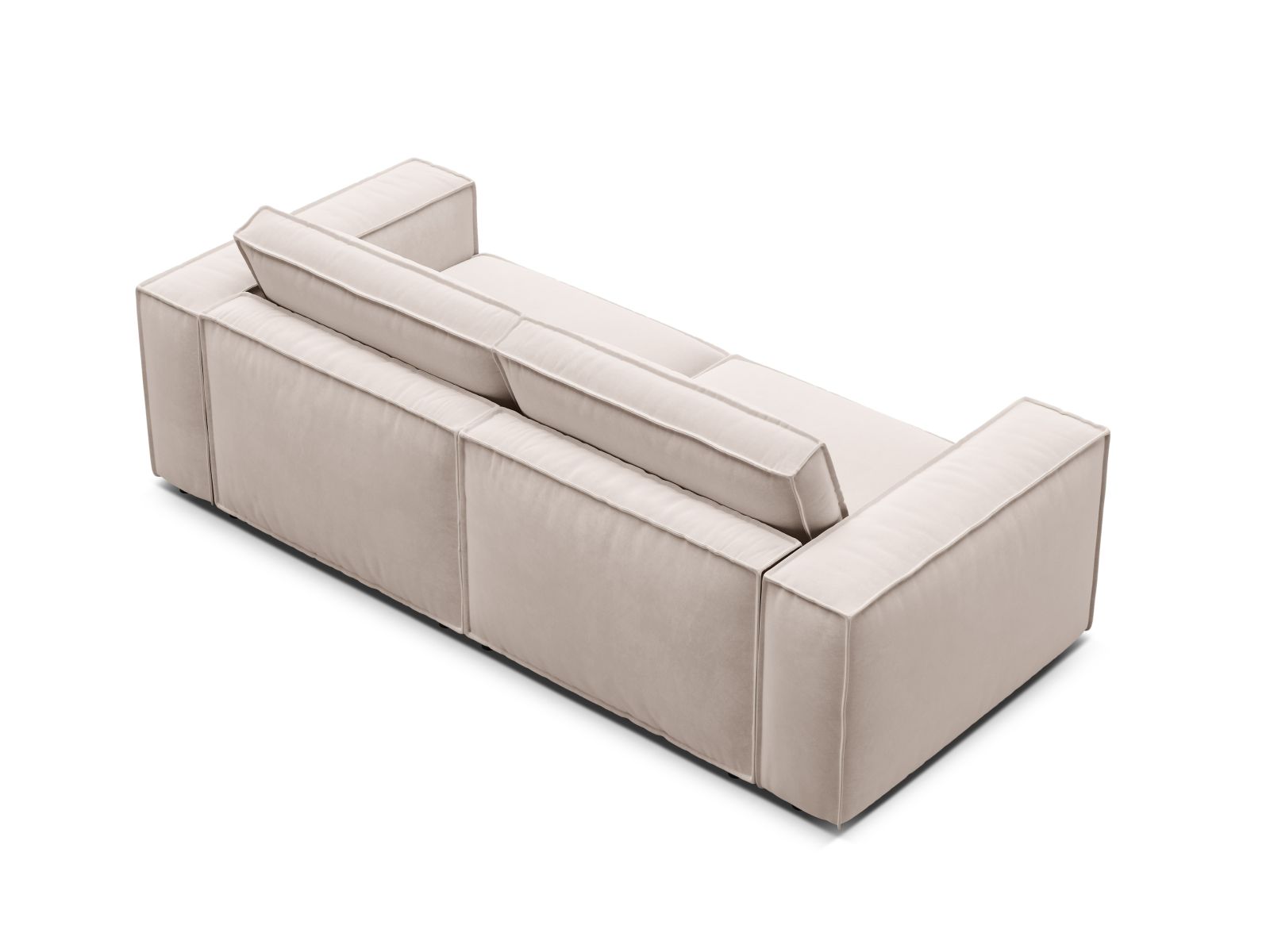 Velvet Modular Sofa, "Pola", 3 Seats, 236x103x88