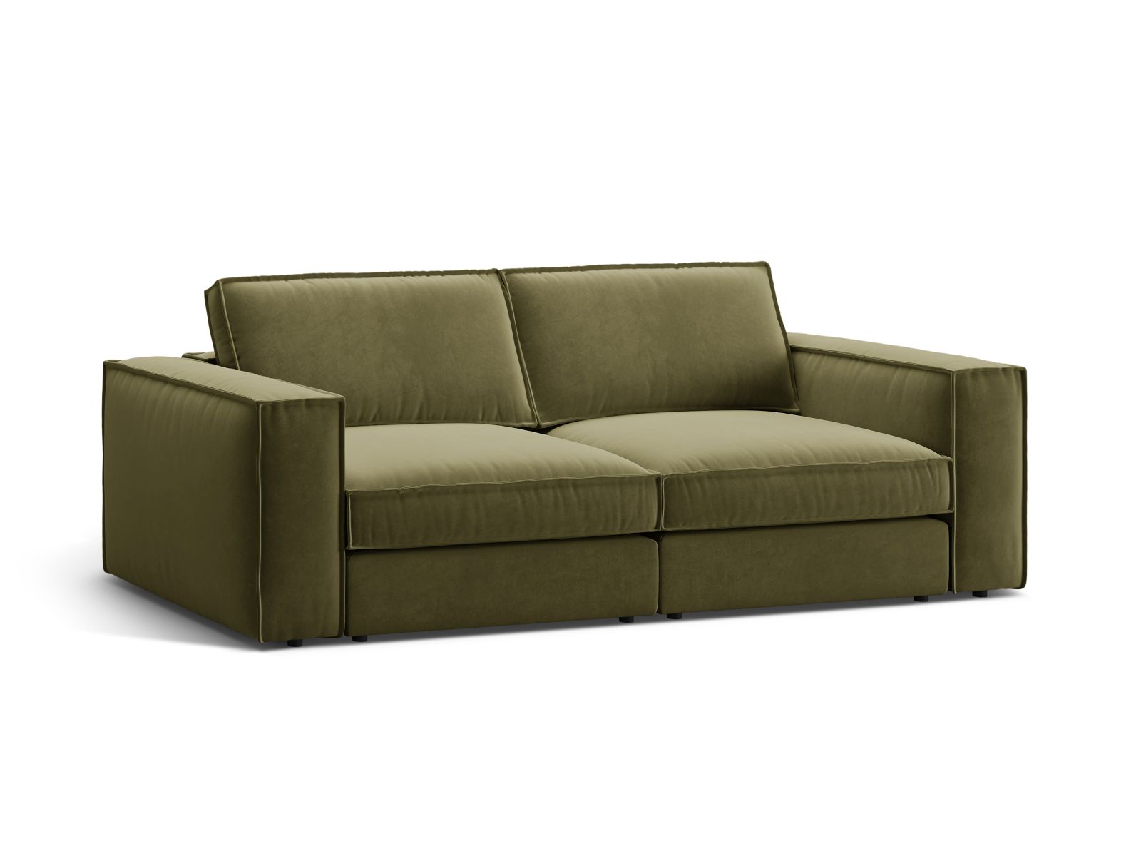 Velvet Modular Sofa, "Pola", 3 Seats, 236x103x88