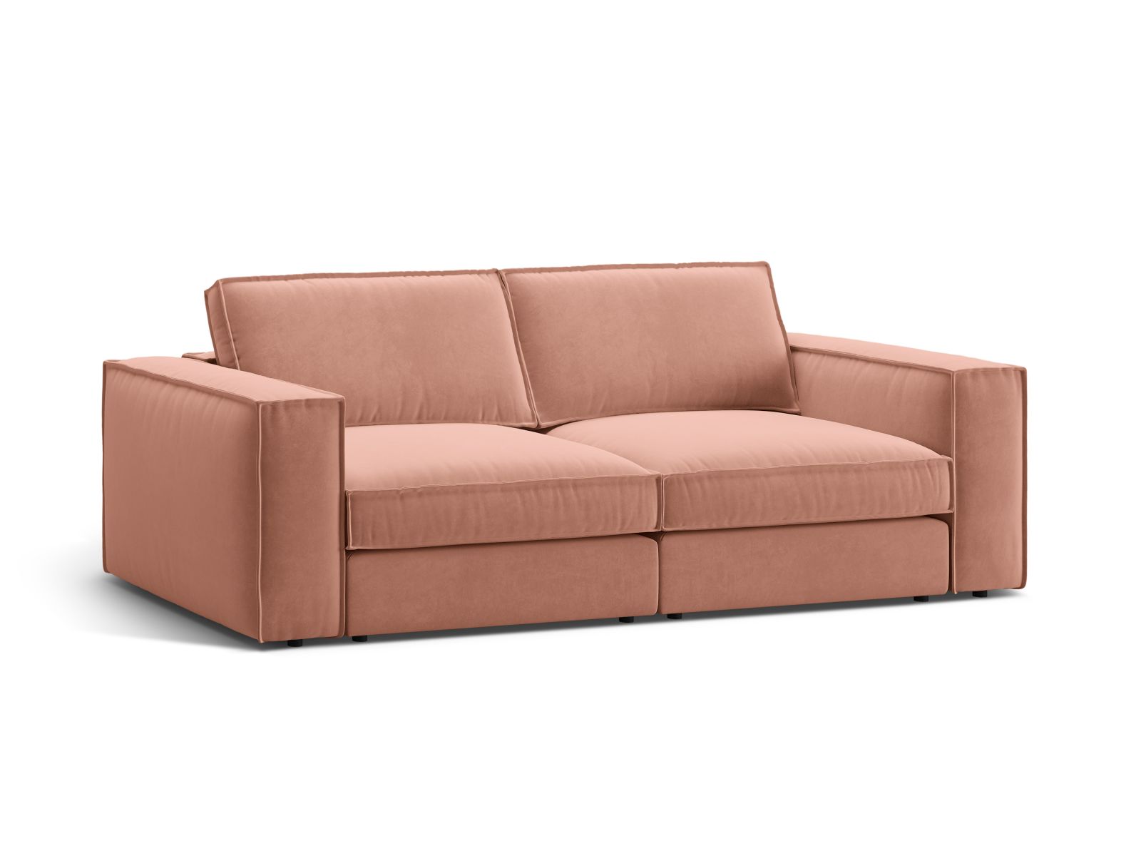 Velvet Modular Sofa, "Pola", 3 Seats, 236x103x88